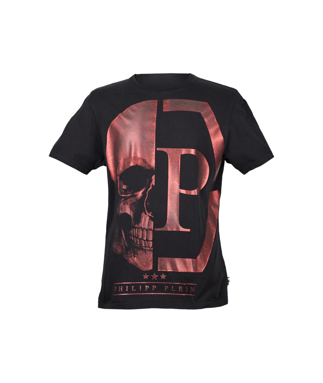 PHILIPP PLEIN Черная хлопковая футболка, фото 1