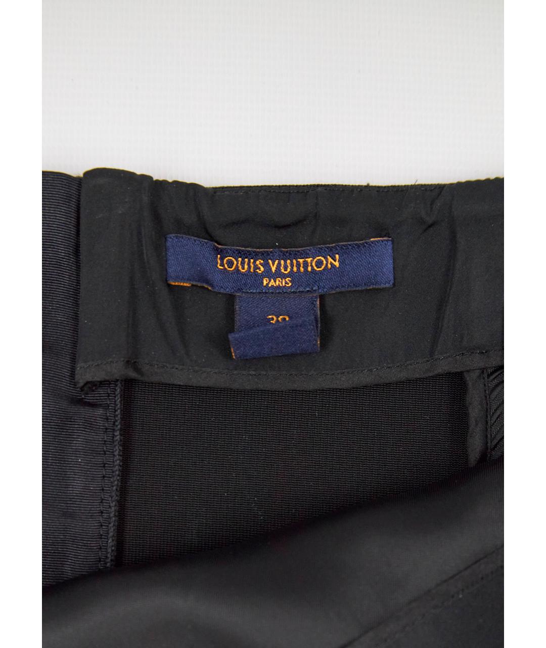 LOUIS VUITTON Черная шерстяная юбка мини, фото 3