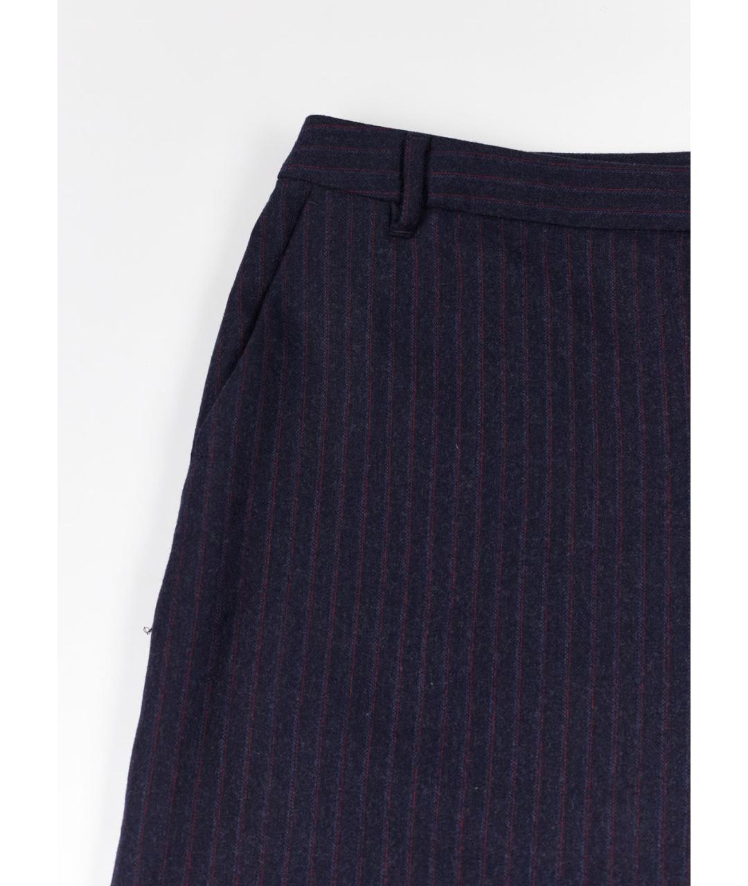 WEEKEND MAX MARA Синяя шерстяная юбка миди, фото 5