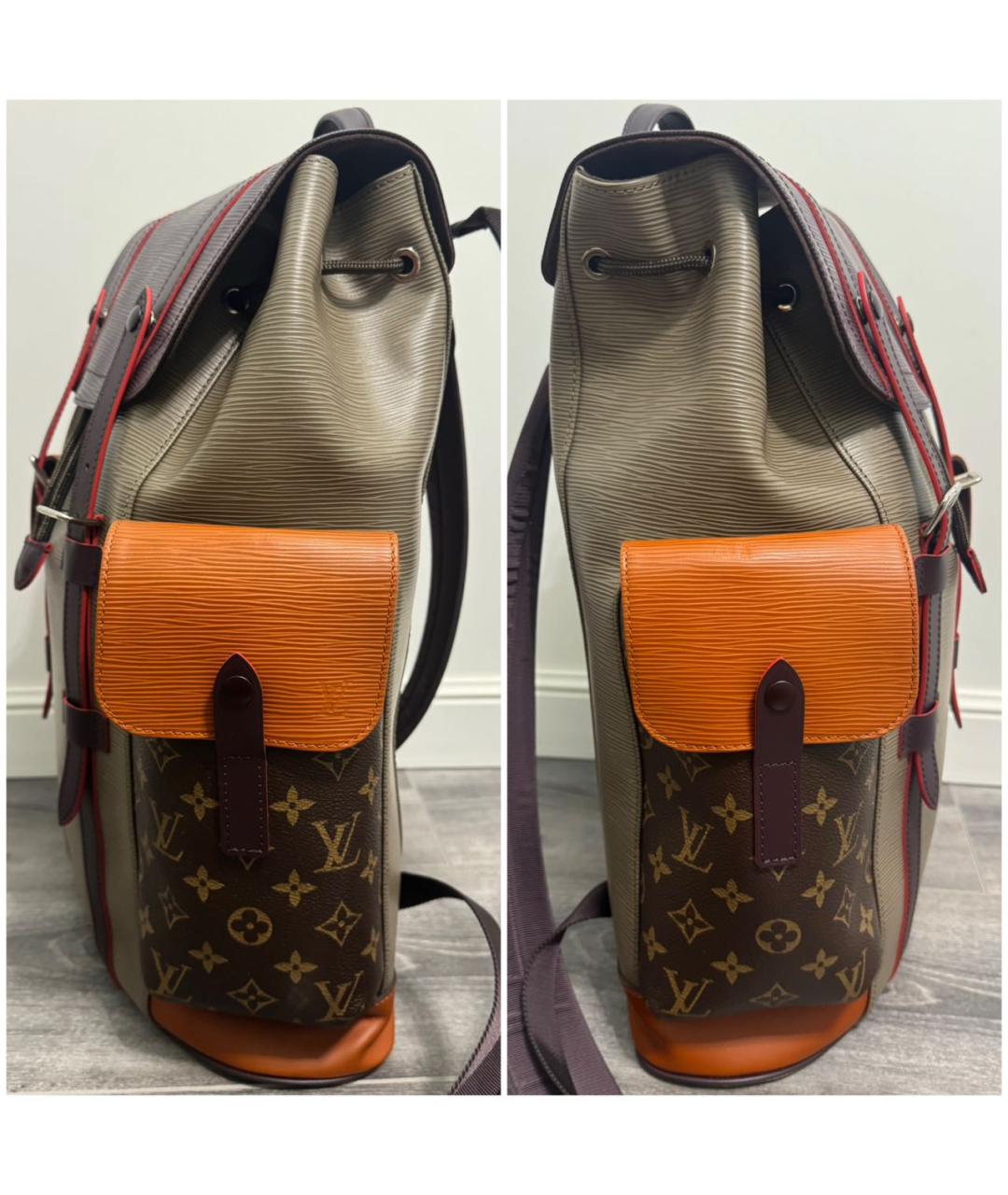 LOUIS VUITTON Коричневый кожаный рюкзак, фото 3