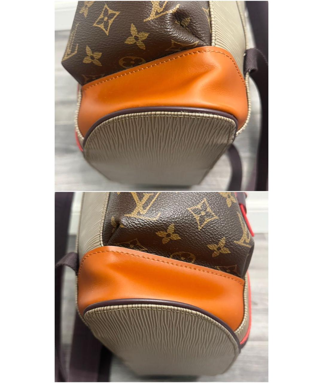 LOUIS VUITTON Коричневый кожаный рюкзак, фото 5