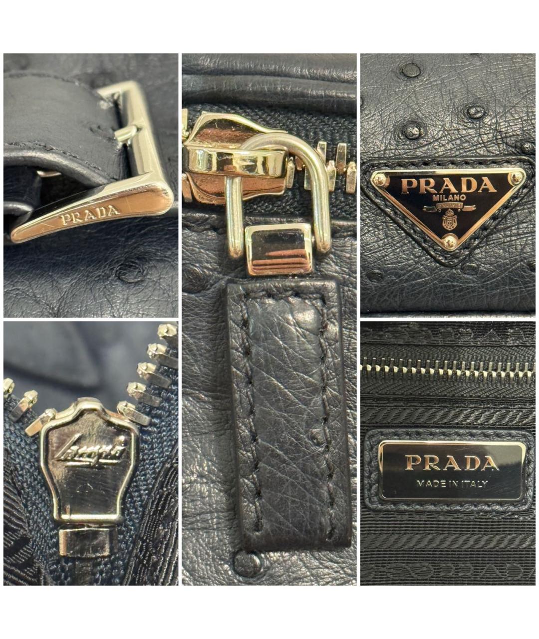 PRADA Темно-синяя поясная сумка из экзотической кожи, фото 7