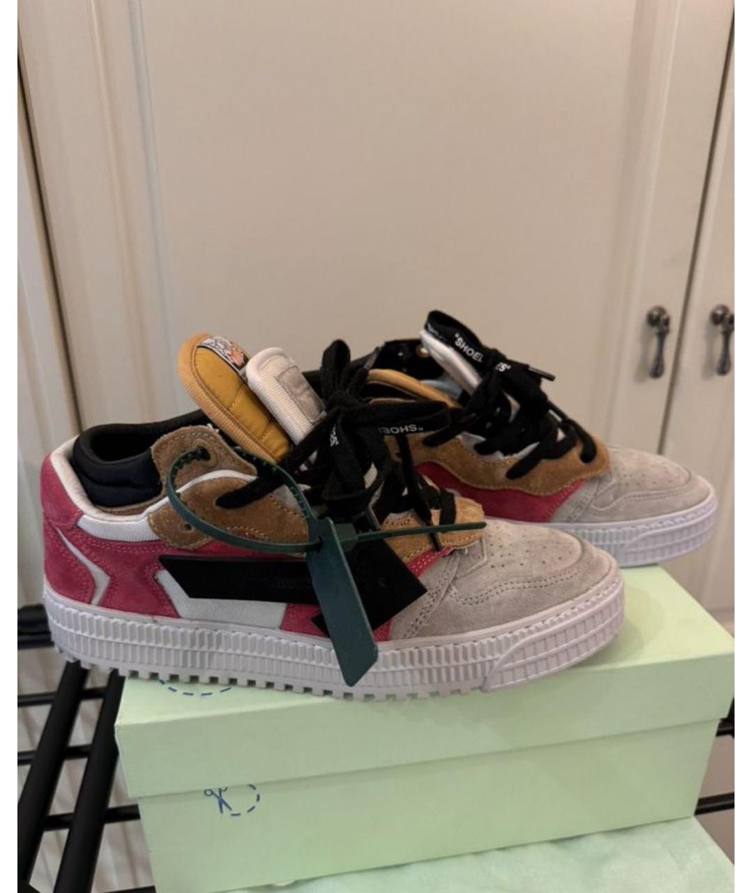 OFF-WHITE Мульти кожаные кеды, фото 5
