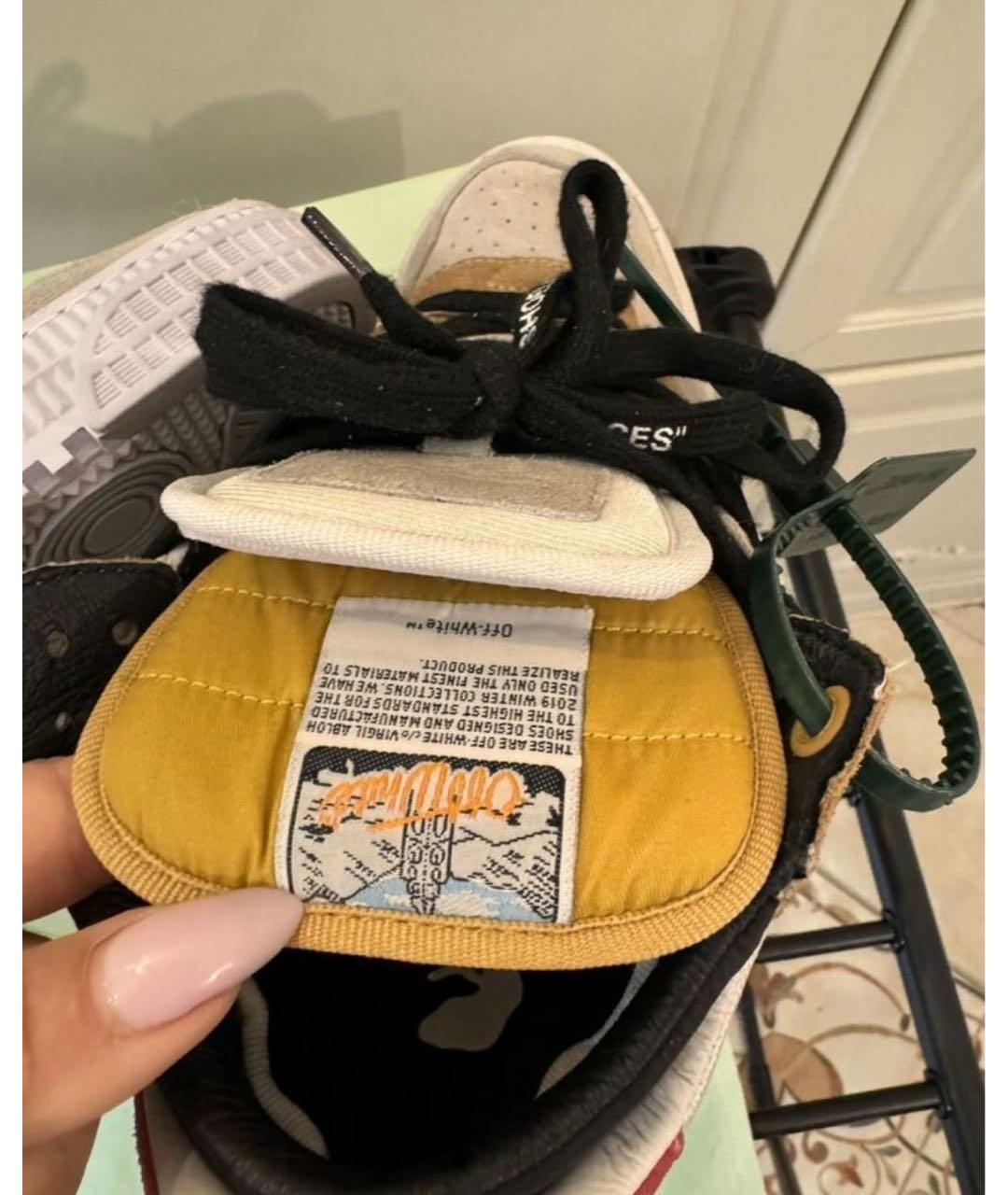 OFF-WHITE Мульти кожаные кеды, фото 4