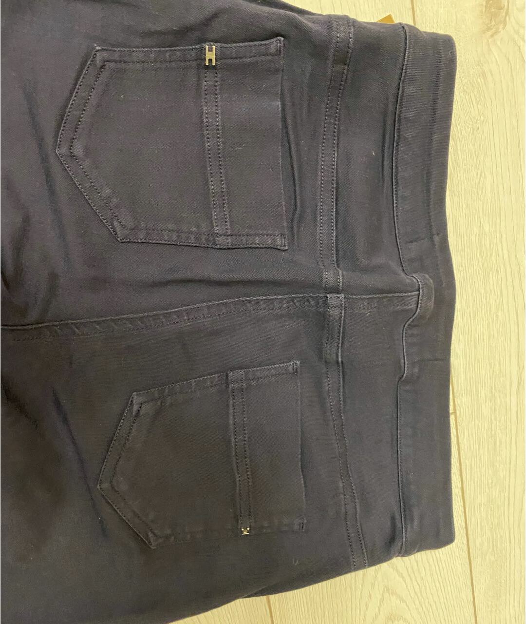ELISABETTA FRANCHI Темно-синие хлопко-эластановые джинсы слим, фото 6