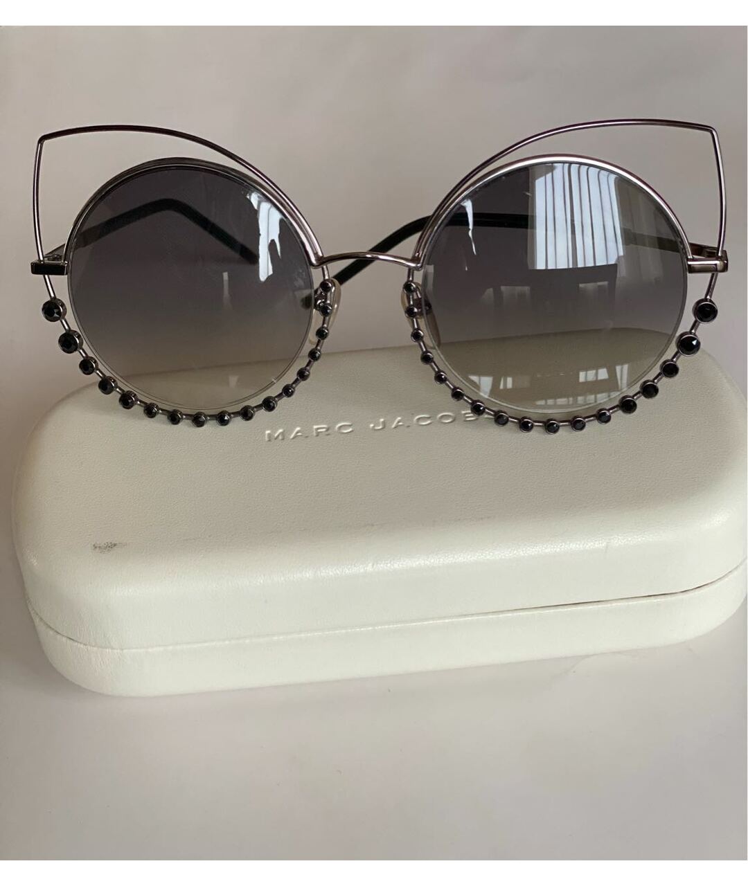 MARC JACOBS Серые пластиковые солнцезащитные очки, фото 3