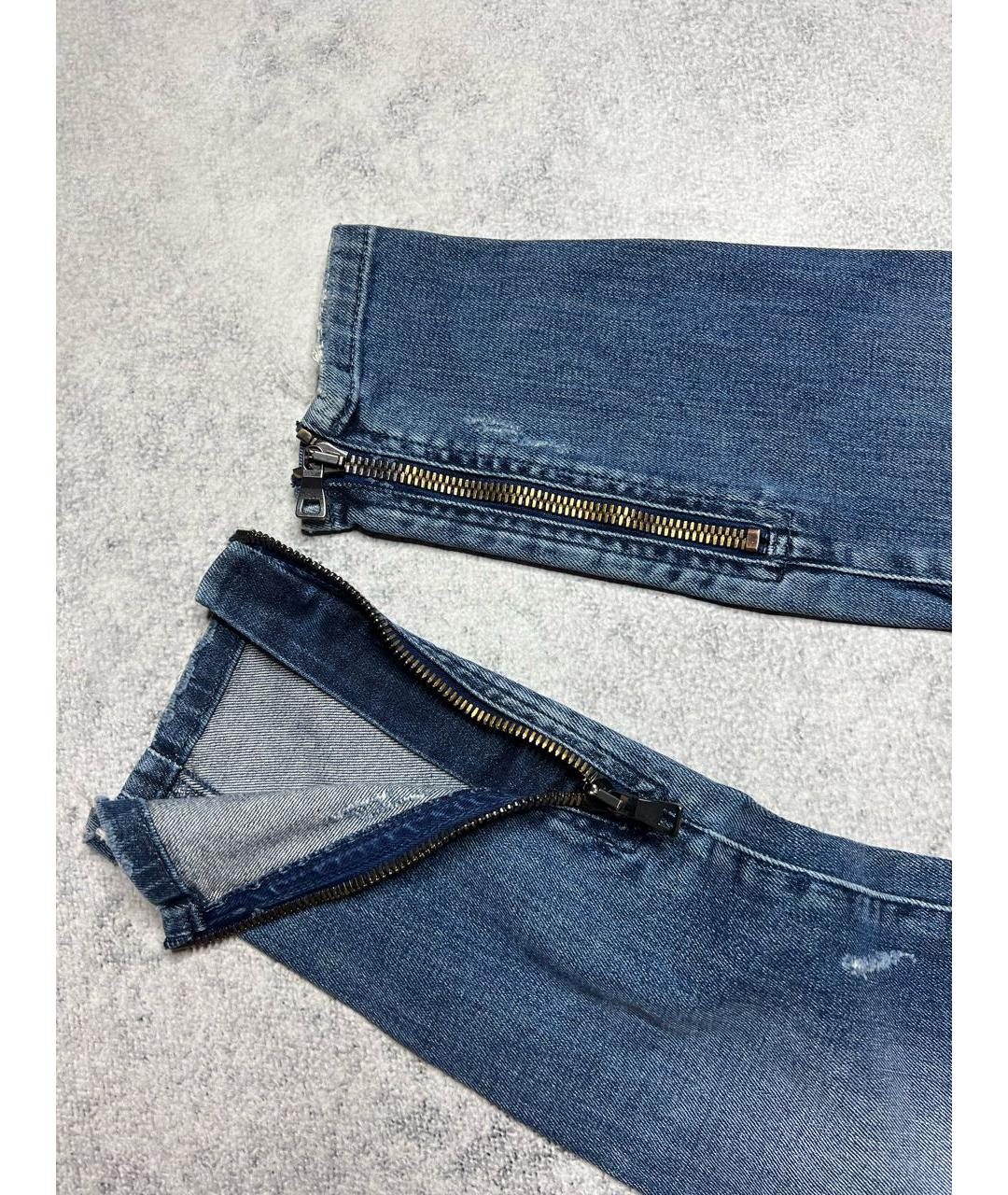 BALMAIN Синие хлопко-эластановые джинсы слим, фото 5