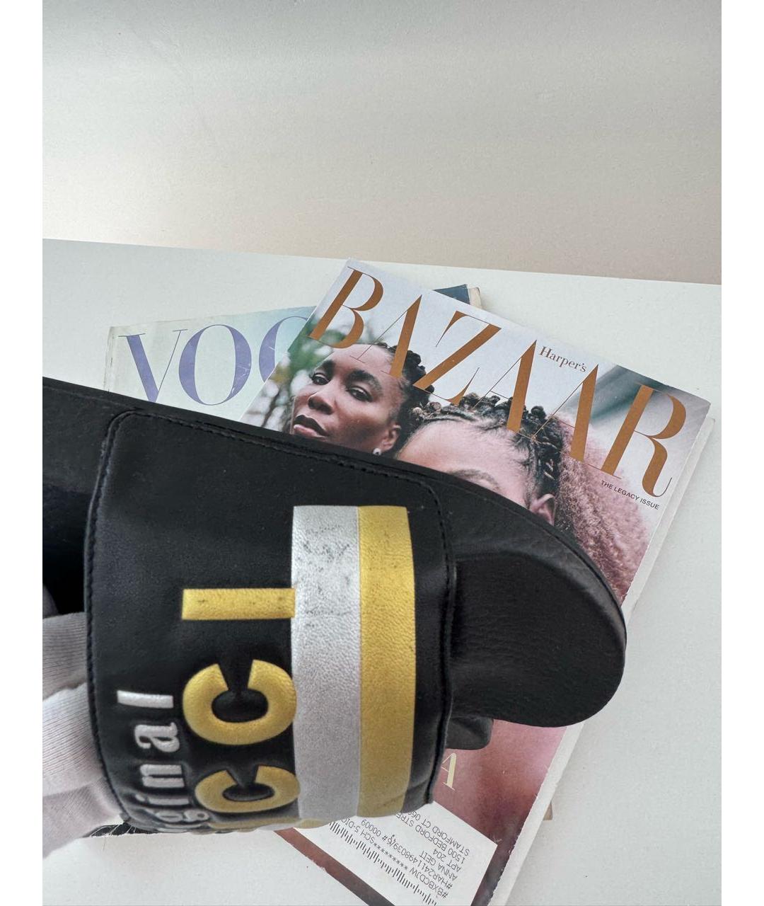 GUCCI Черные шлепанцы, фото 4