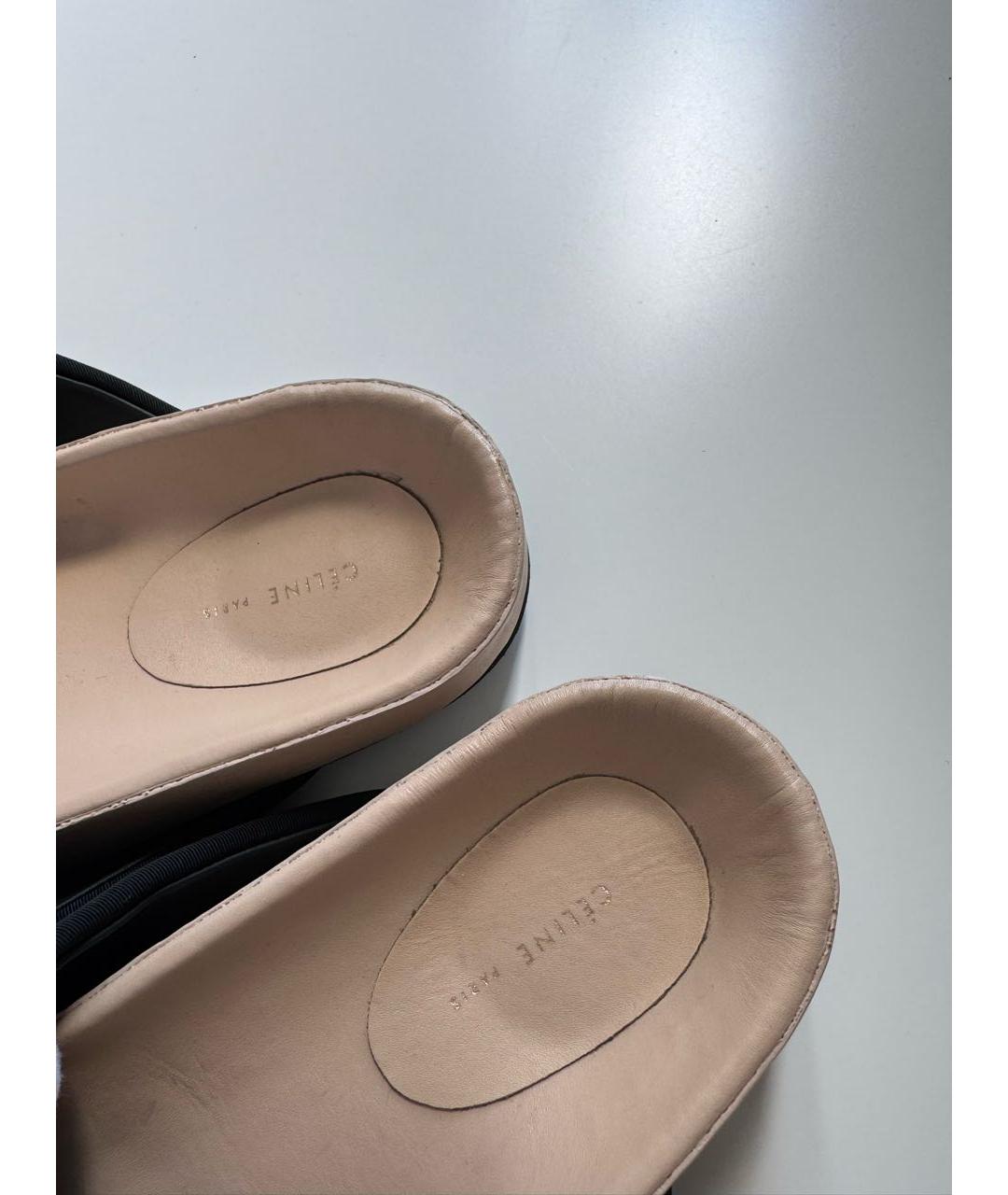 CELINE Черные шлепанцы, фото 8