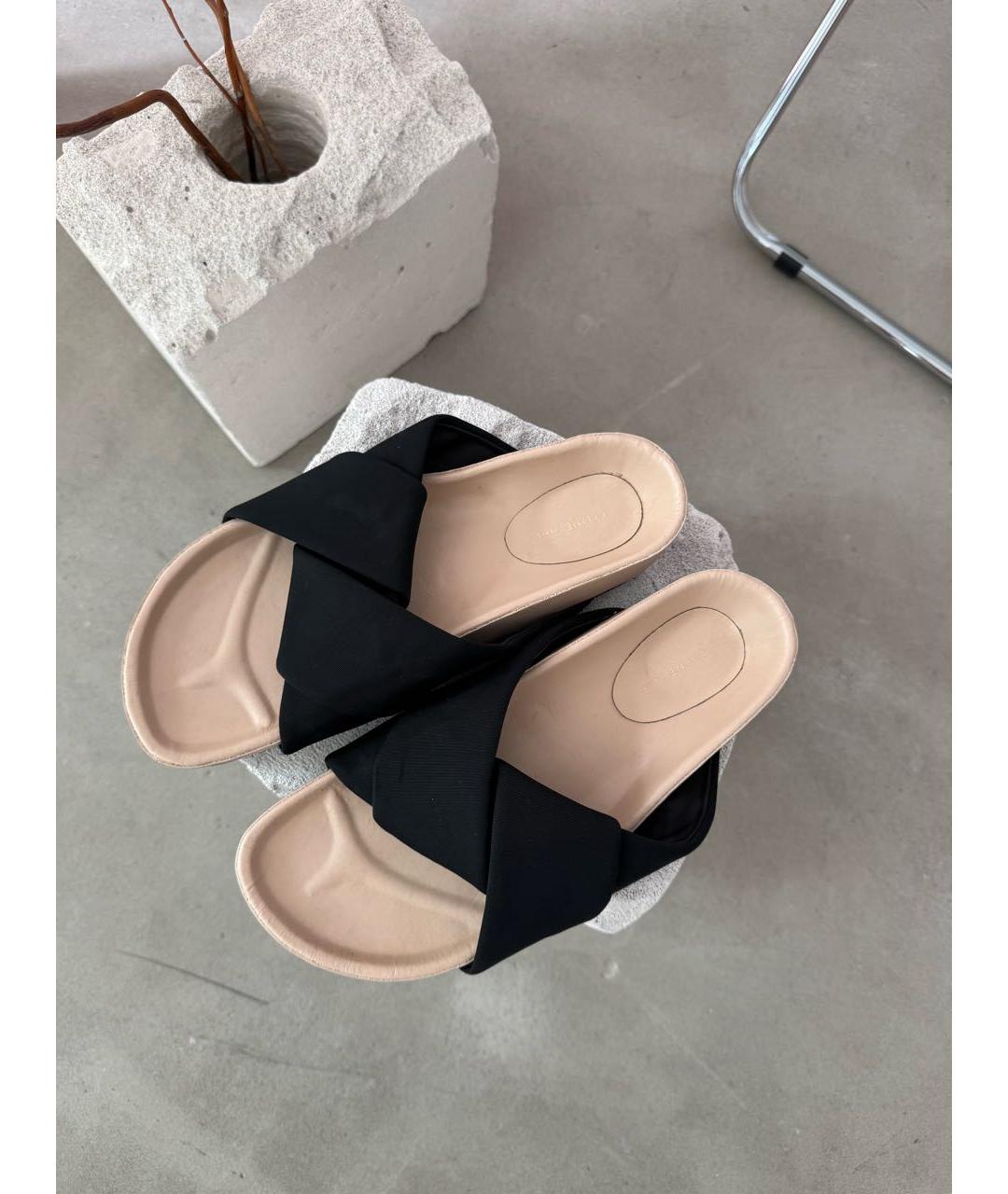 CELINE Черные шлепанцы, фото 6