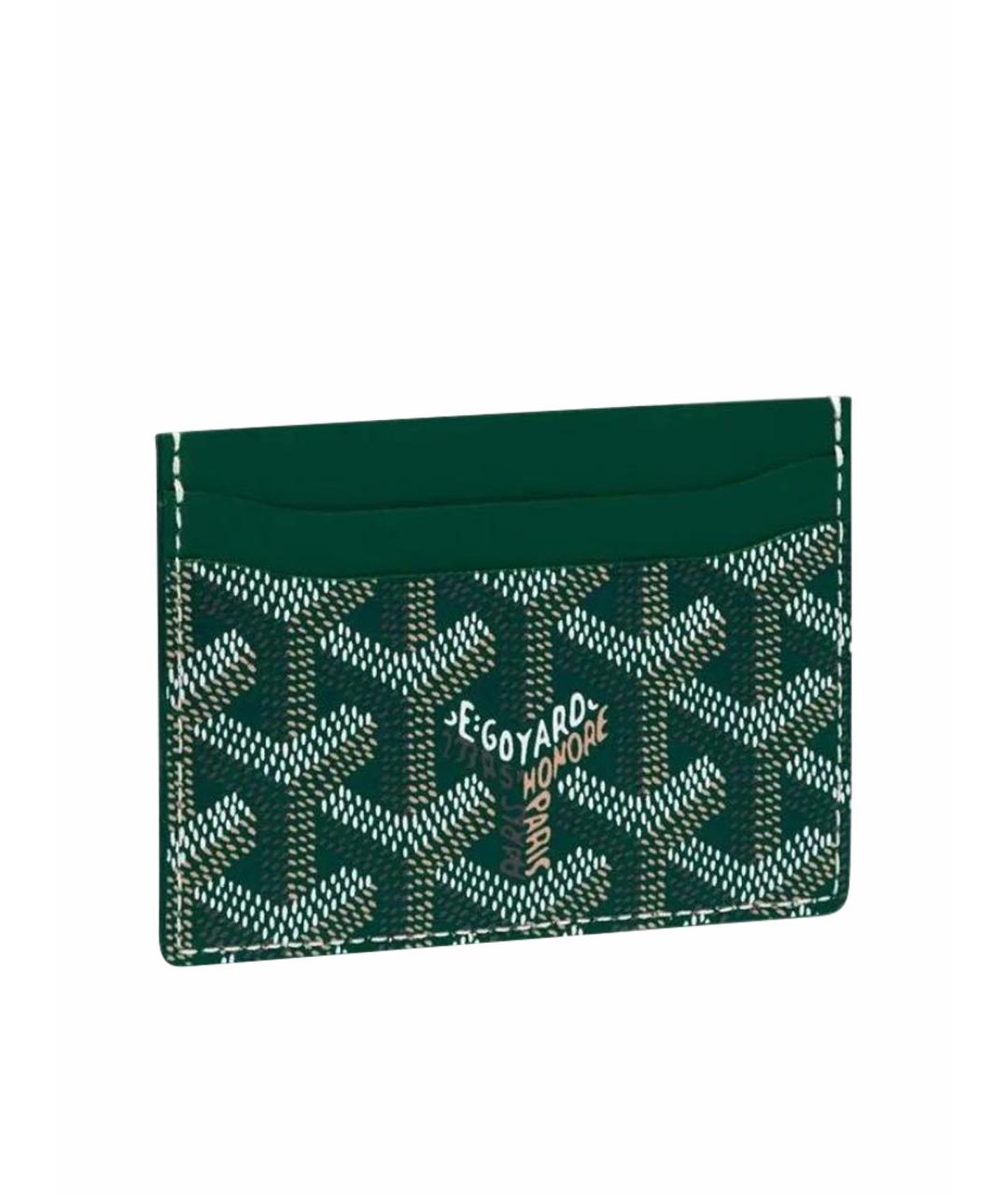 GOYARD Зеленый кожаный кардхолдер, фото 1