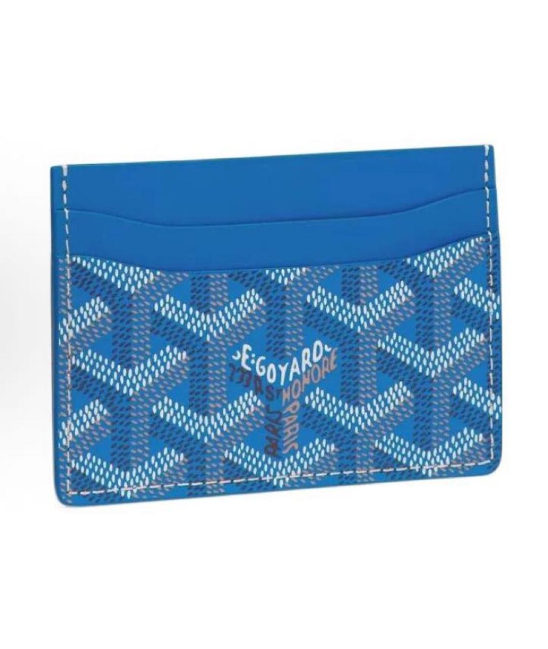 GOYARD Синий кожаный кардхолдер, фото 4