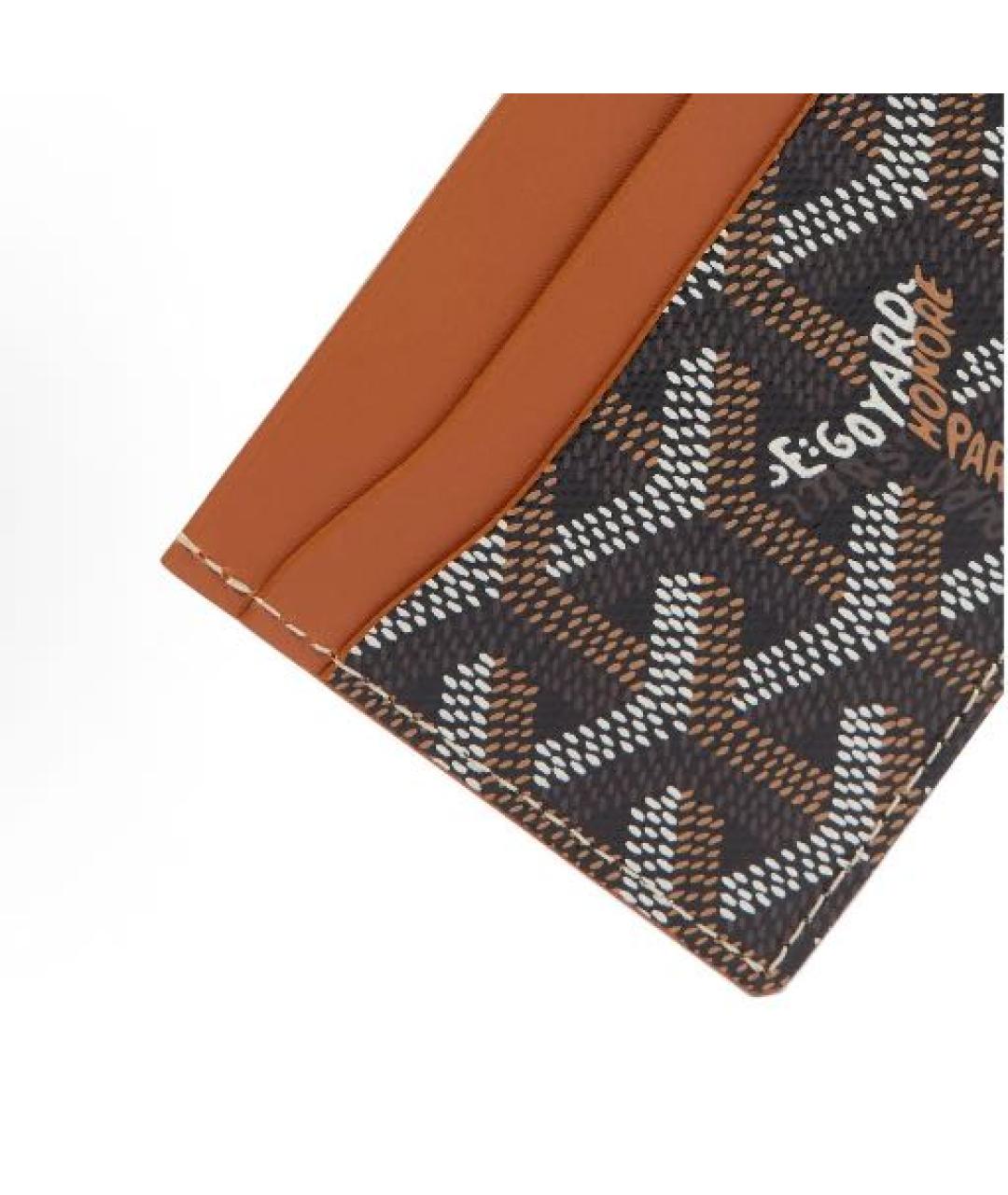 GOYARD Коричневый кожаный кардхолдер, фото 3
