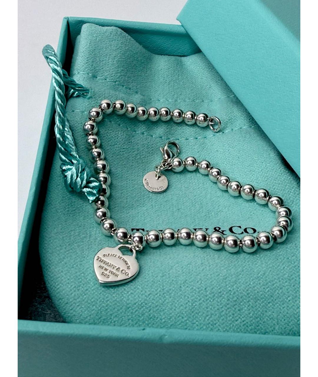 TIFFANY&CO Бирюзовый серебряный браслет, фото 6