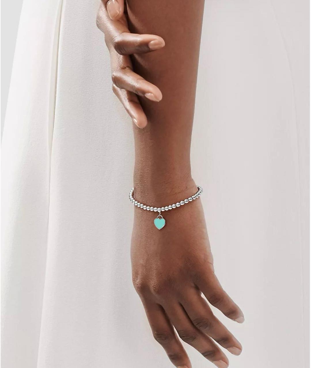 TIFFANY&CO Бирюзовый серебряный браслет, фото 2