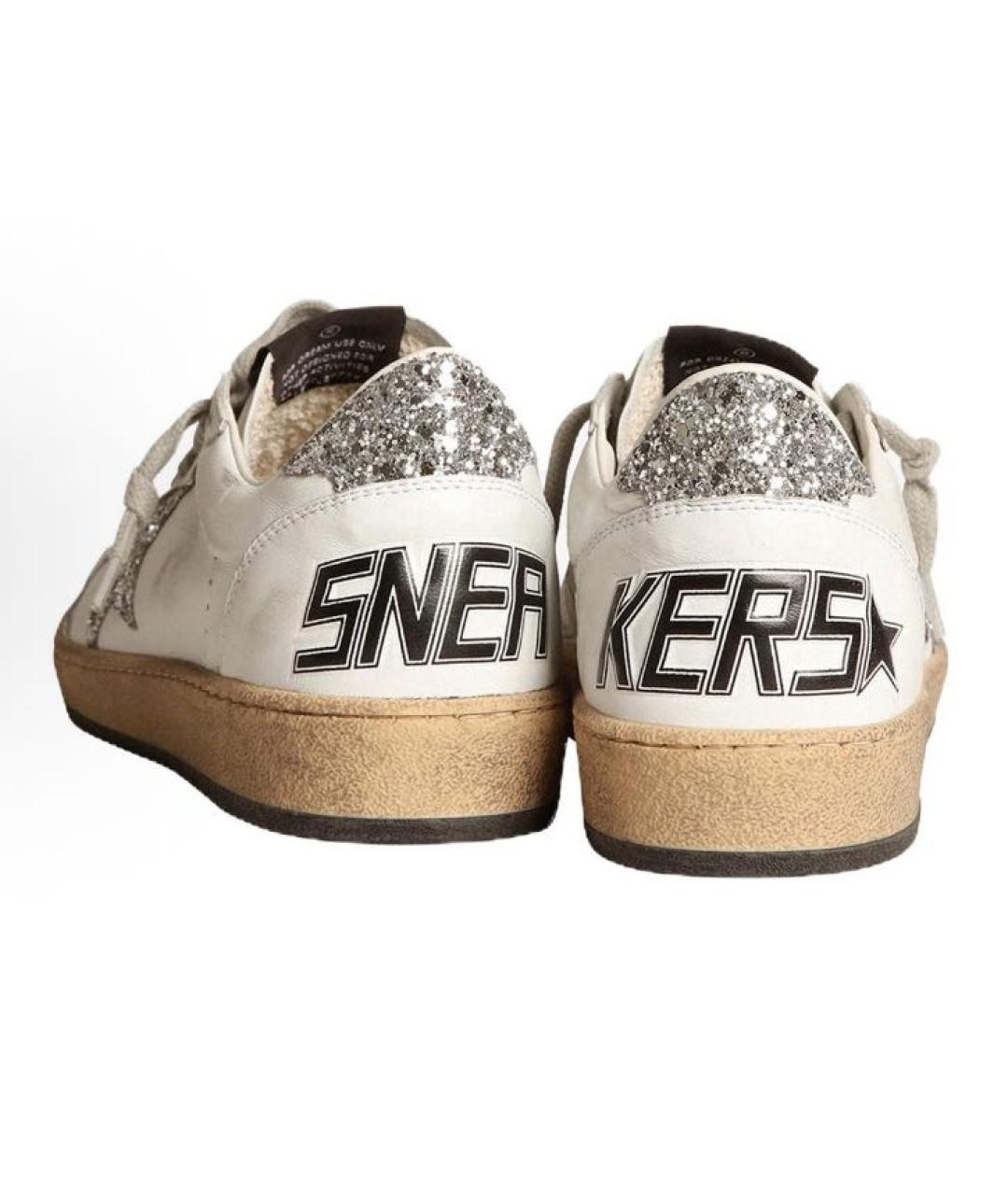 GOLDEN GOOSE DELUXE BRAND Бежевые кожаные кеды, фото 2