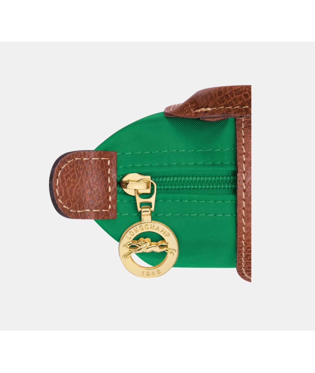 LONGCHAMP Зеленая синтетическая сумка с короткими ручками, фото 5