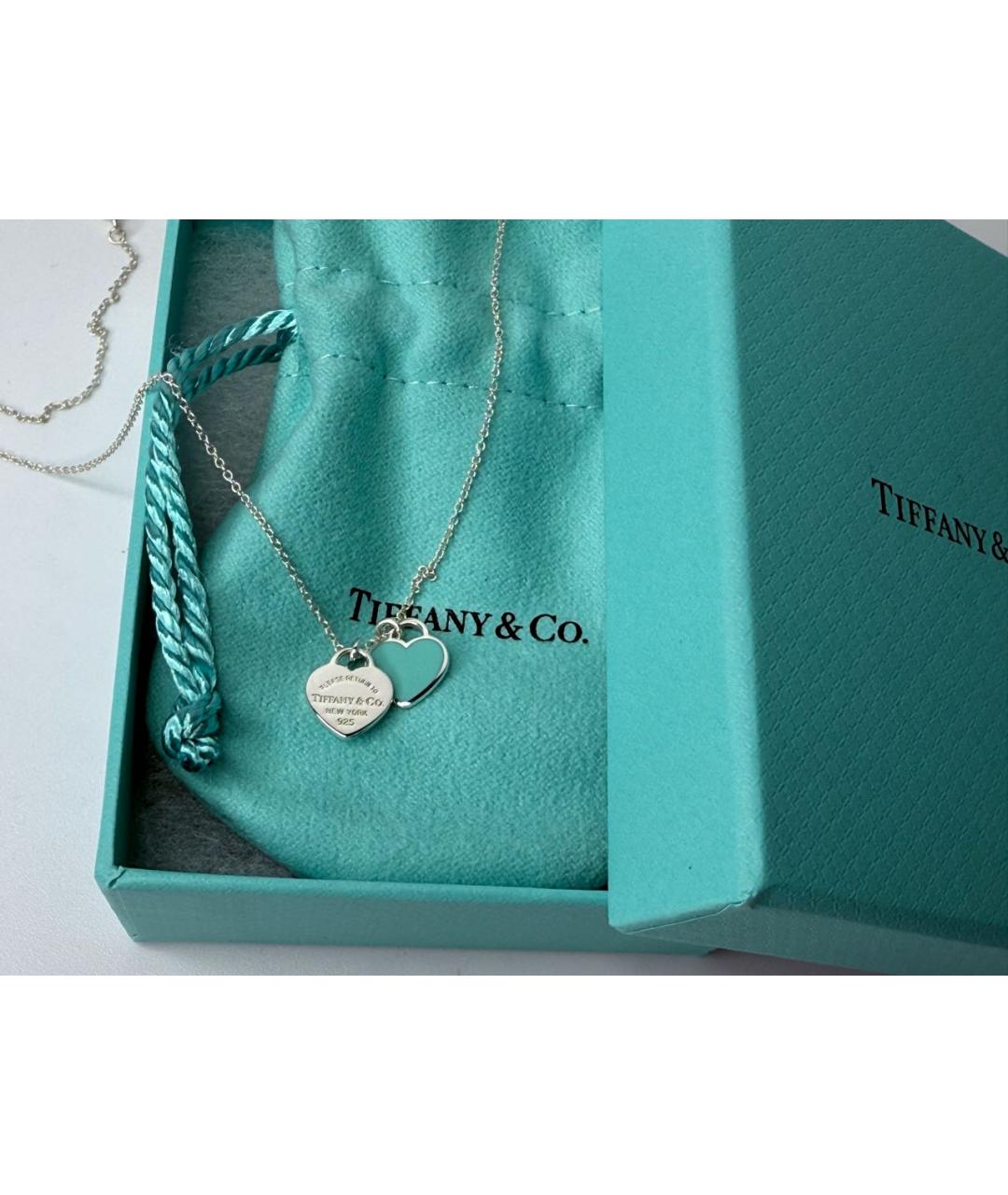 TIFFANY&CO Бирюзовая серебряная подвеска, фото 4