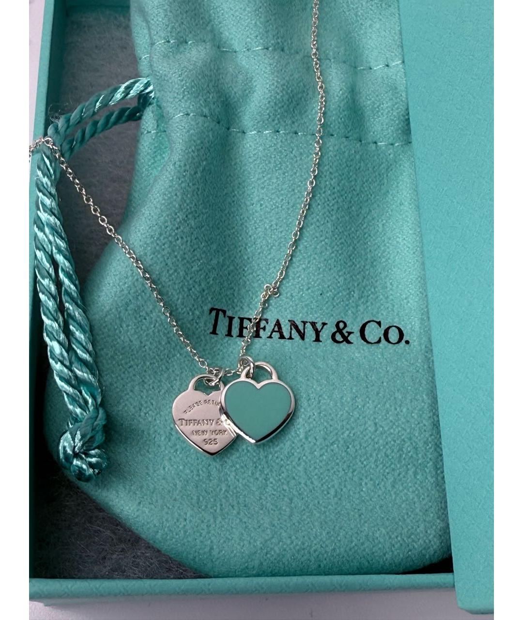 TIFFANY&CO Бирюзовая серебряная подвеска, фото 3