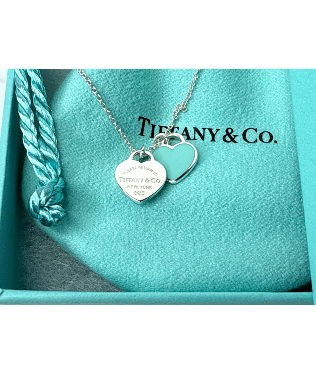 TIFFANY&CO Бирюзовая серебряная подвеска, фото 5