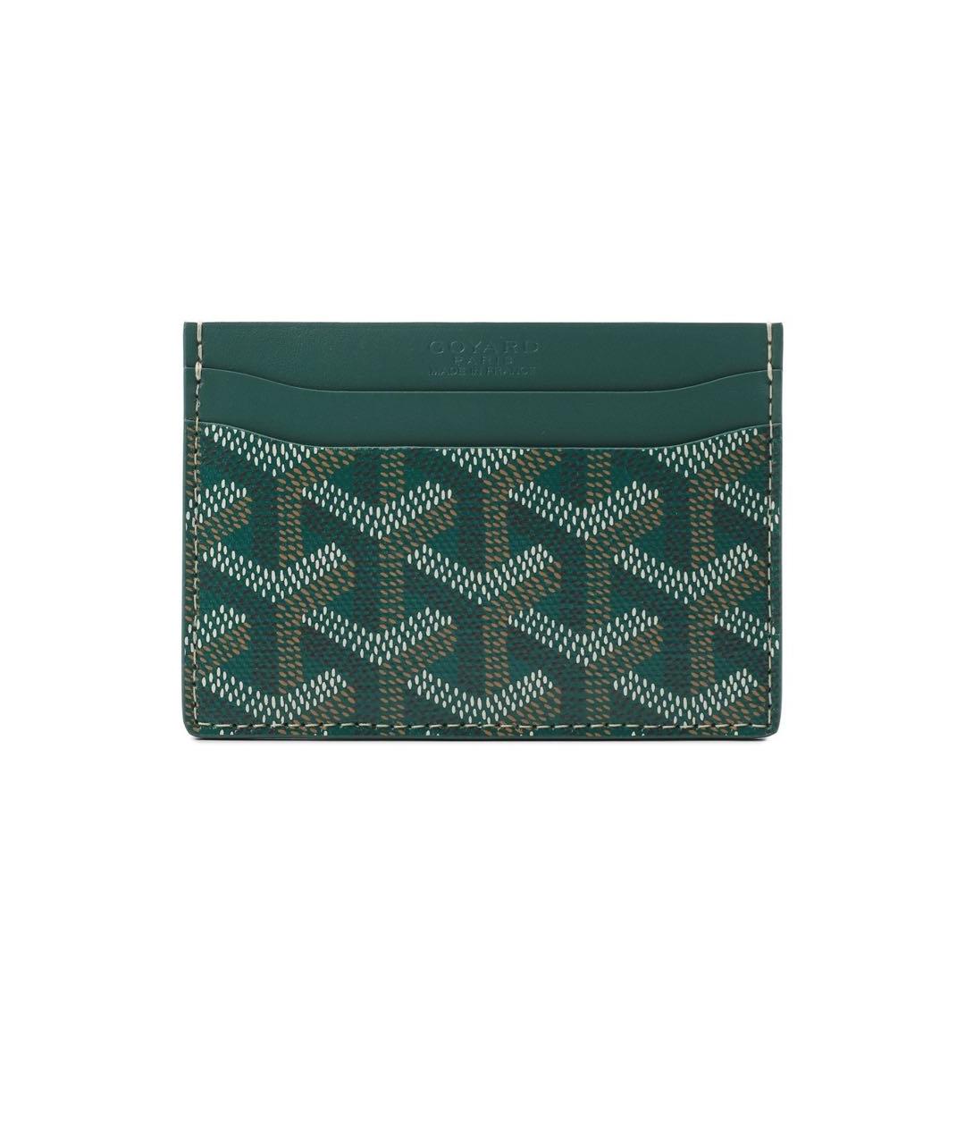 GOYARD Зеленый кожаный кардхолдер, фото 1