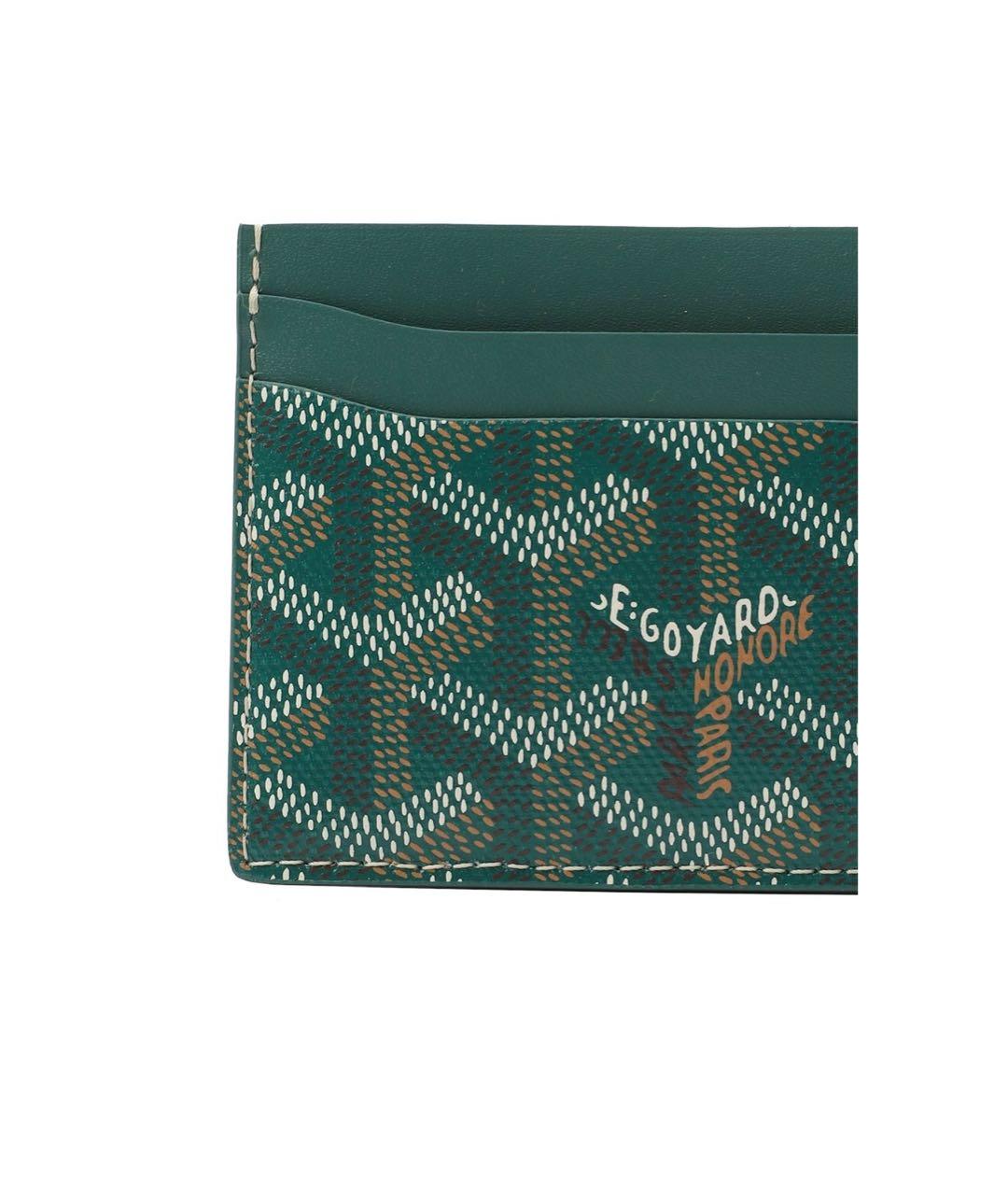 GOYARD Зеленый кожаный кардхолдер, фото 4