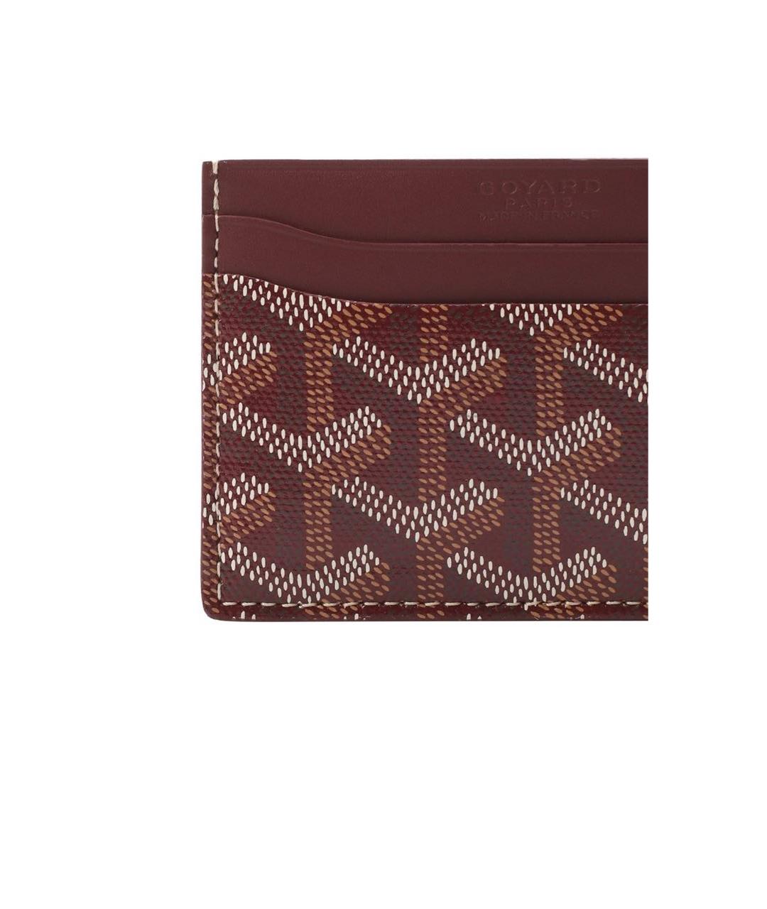 GOYARD Бордовый кожаный кардхолдер, фото 4