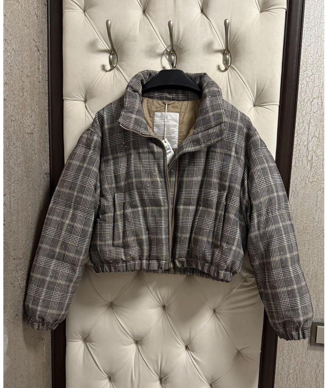 BRUNELLO CUCINELLI Серая шерстяная куртка, фото 8