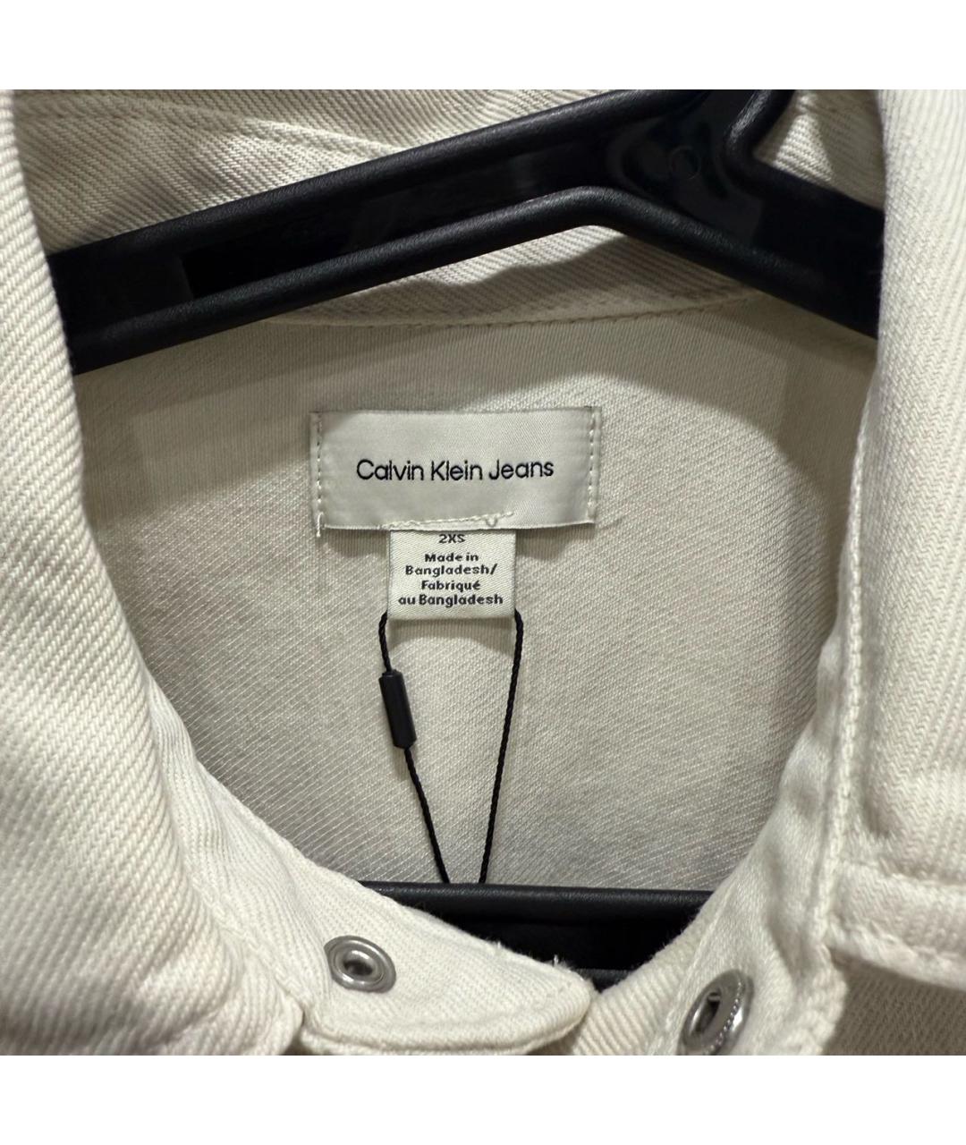 CALVIN KLEIN Бежевая деним рубашка, фото 3
