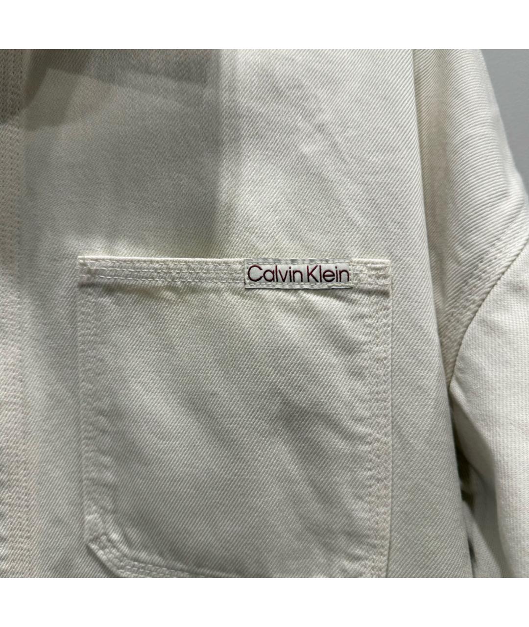 CALVIN KLEIN Бежевая деним рубашка, фото 4