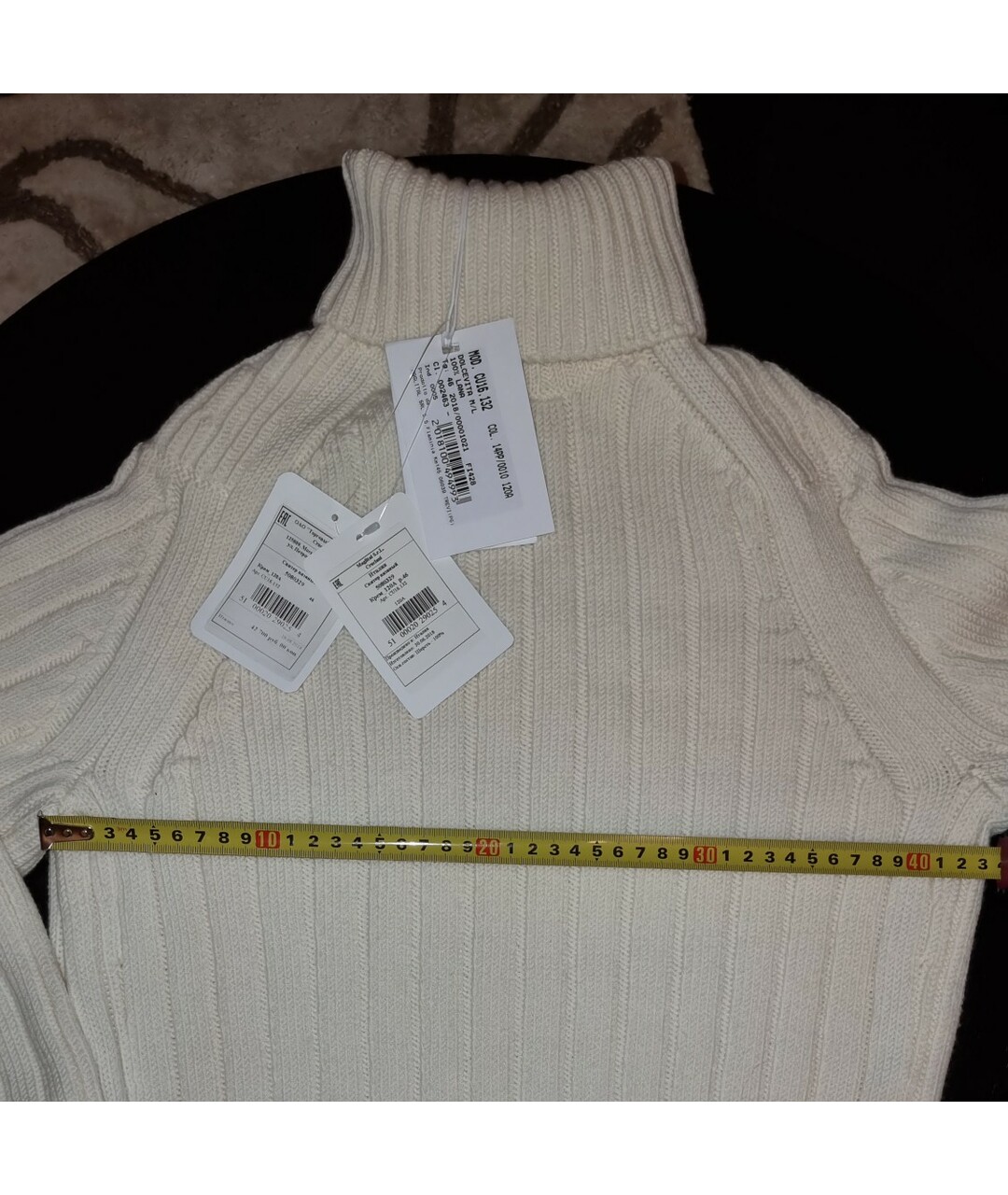 CRUCIANI Белый шерстяной джемпер / свитер, фото 3