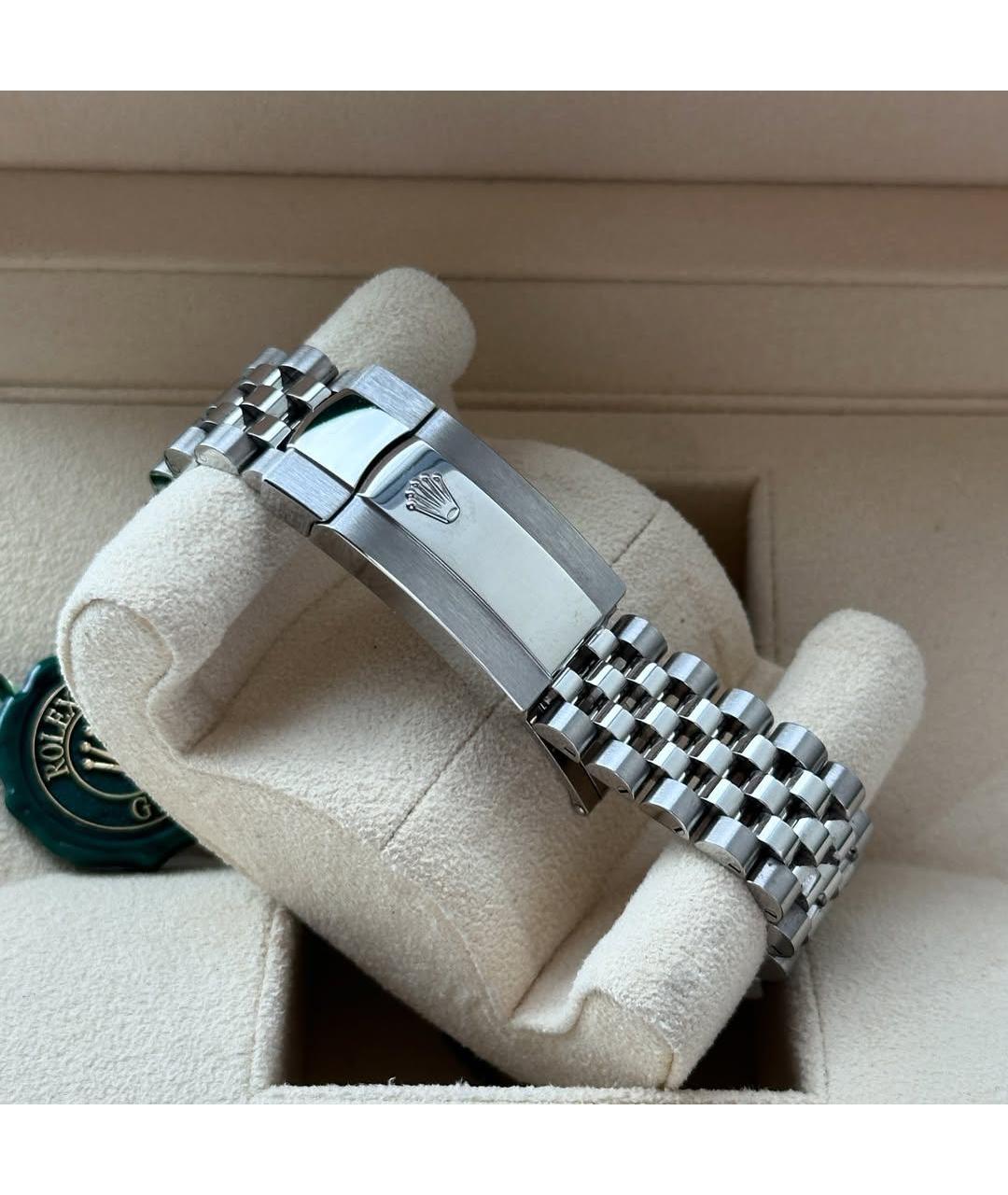 ROLEX Синие часы из золота и стали, фото 6