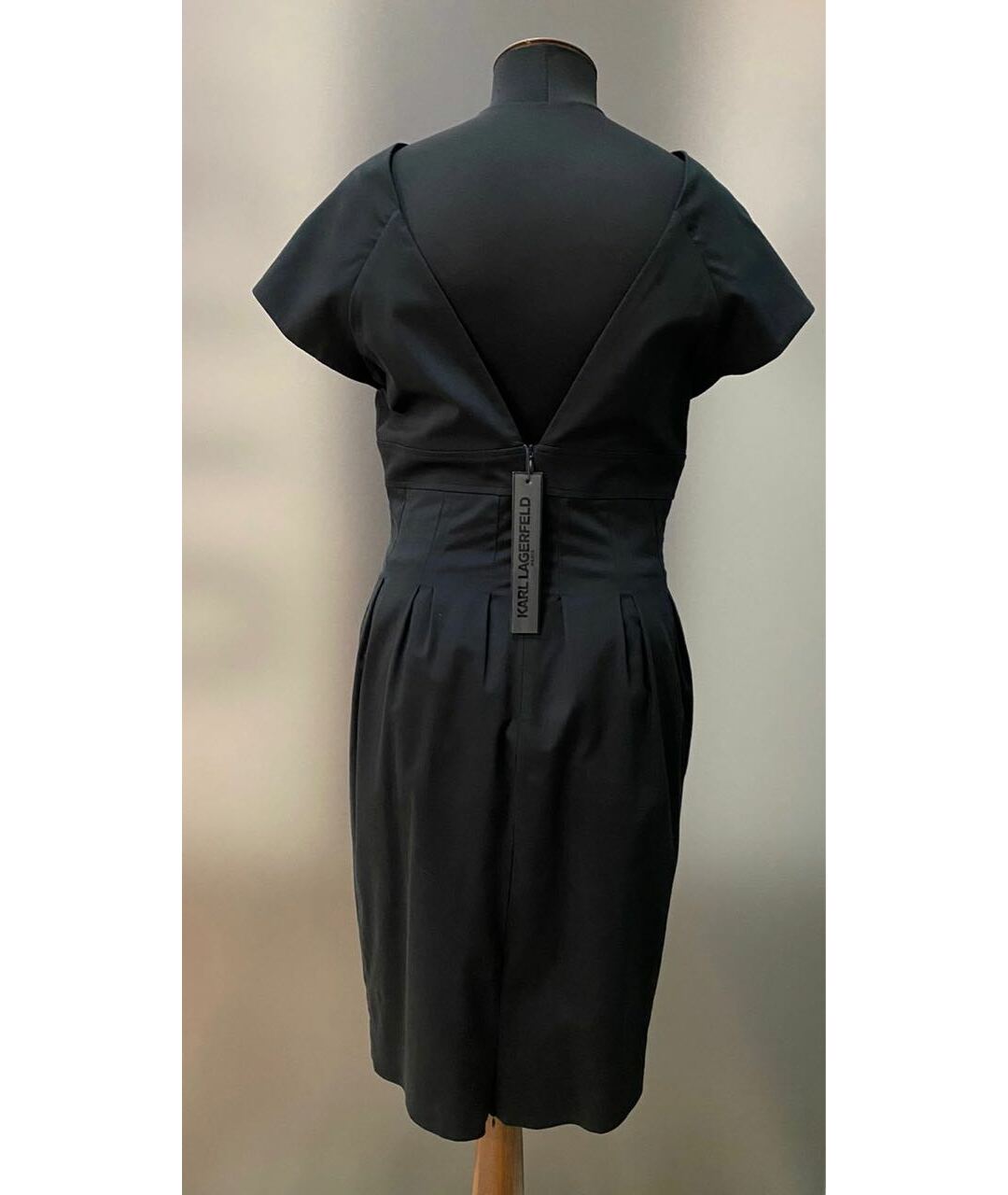 KARL LAGERFELD Черное хлопковое платье, фото 2