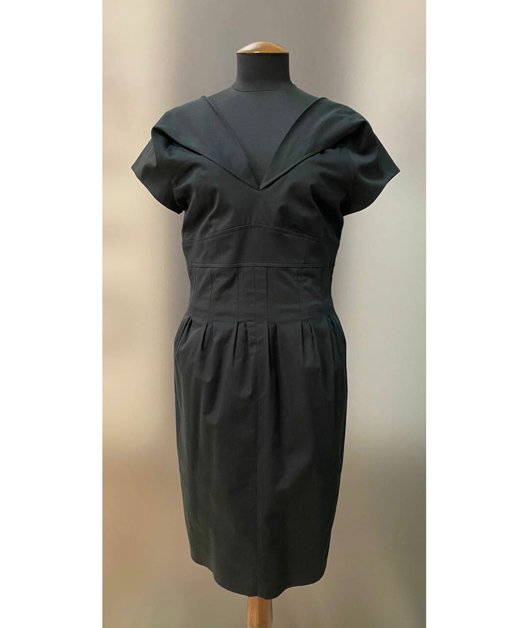 KARL LAGERFELD Черное хлопковое платье, фото 6