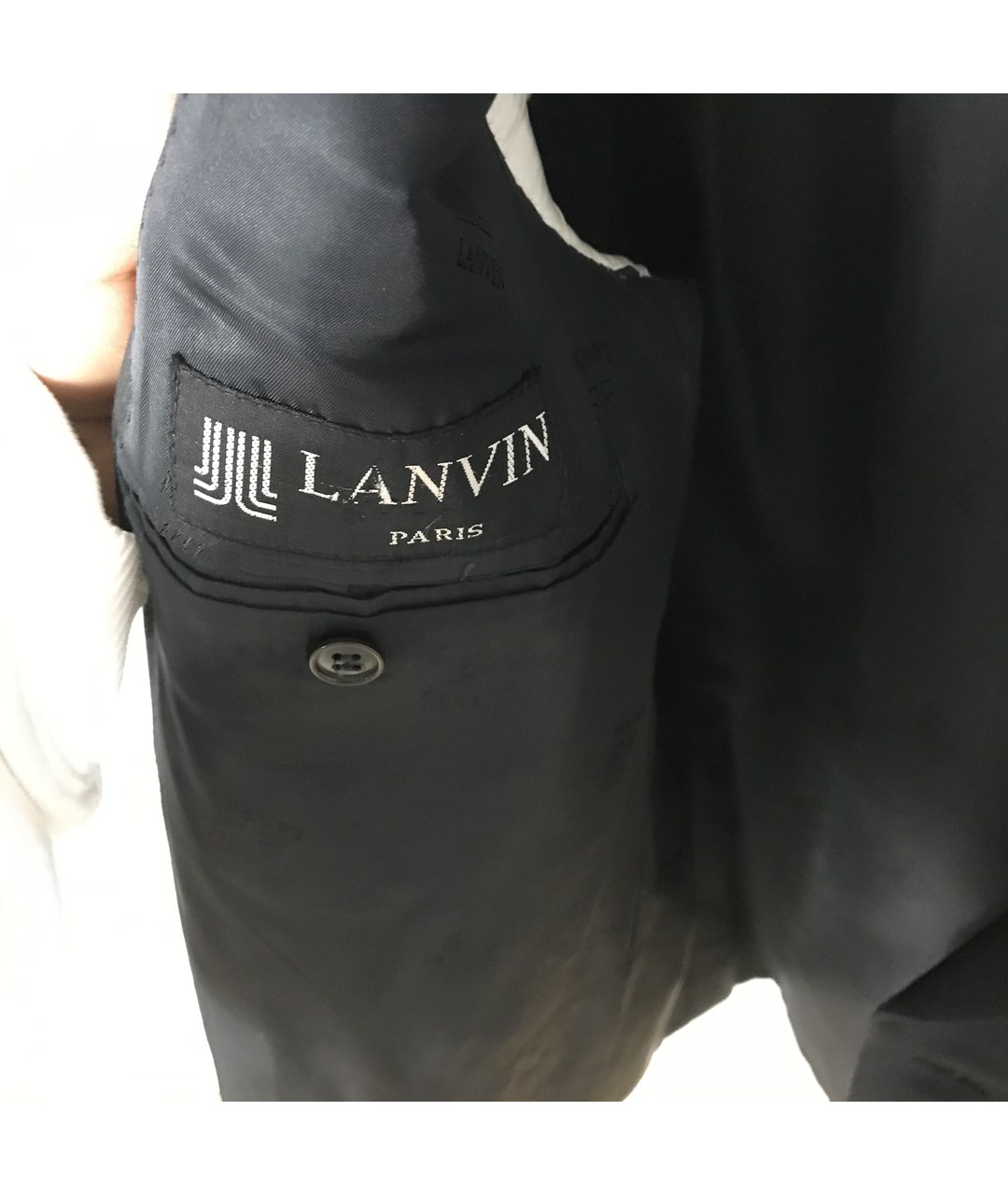 LANVIN VINTAGE Черный шерстяной жакет/пиджак, фото 3