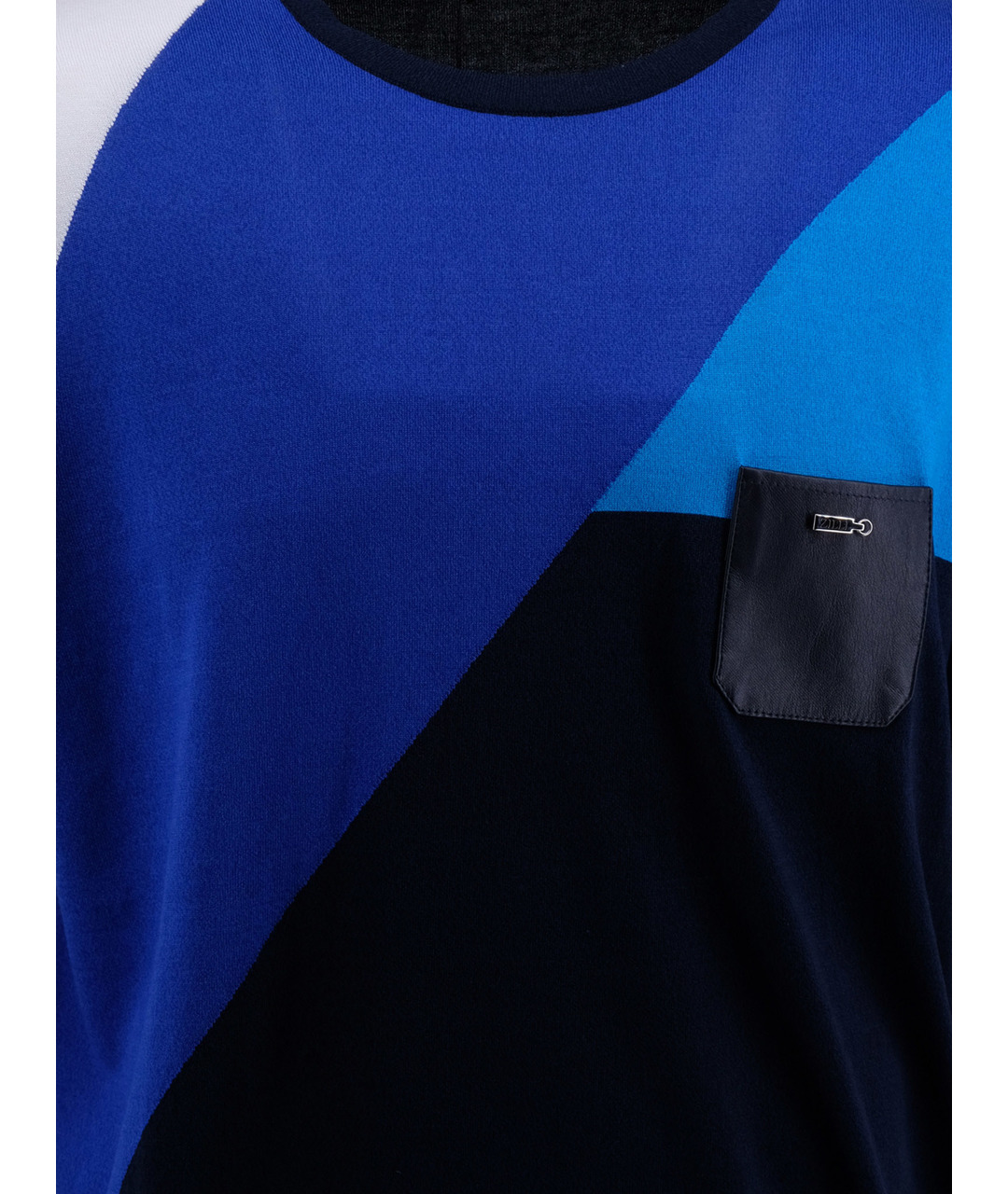 ZILLI Темно-синее шелковое поло с коротким рукавом, фото 3