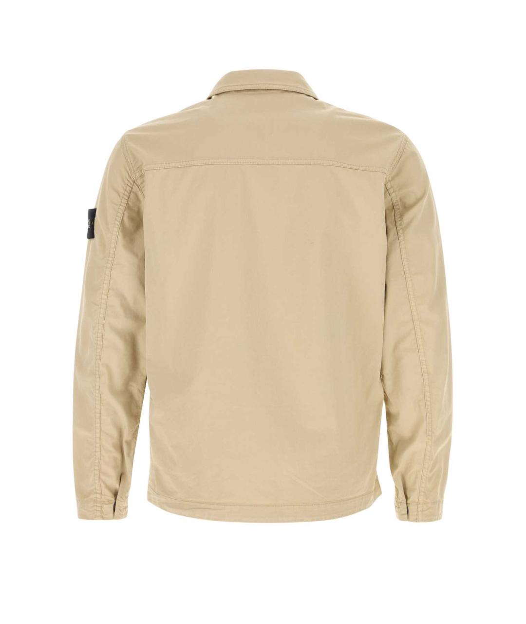 STONE ISLAND Бежевая хлопковая куртка, фото 2