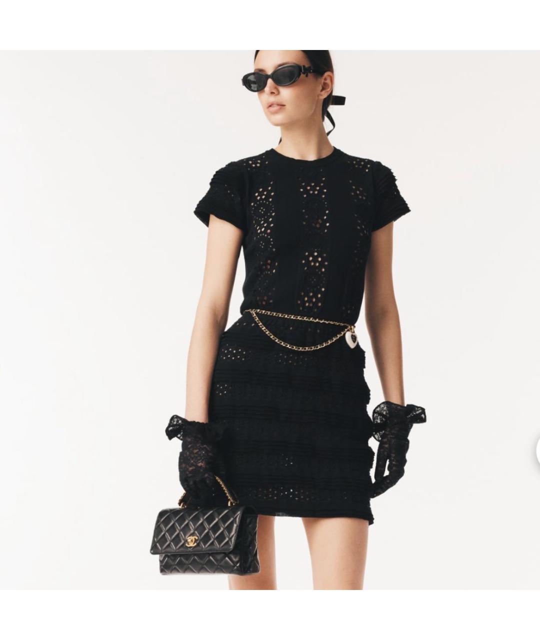 CHANEL Черные перчатки, фото 3