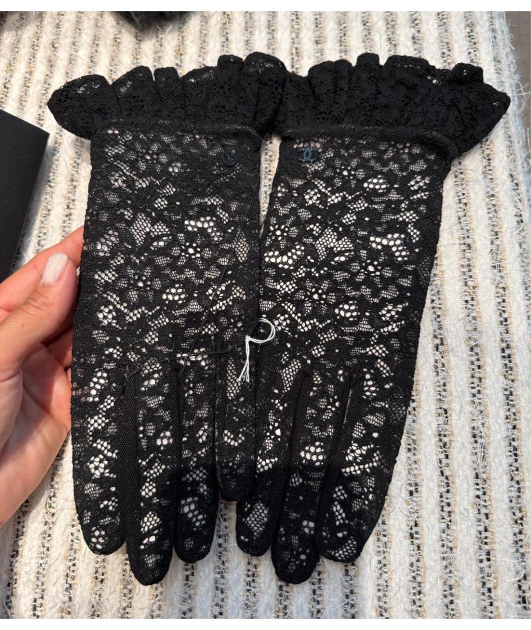 CHANEL Черные перчатки, фото 7