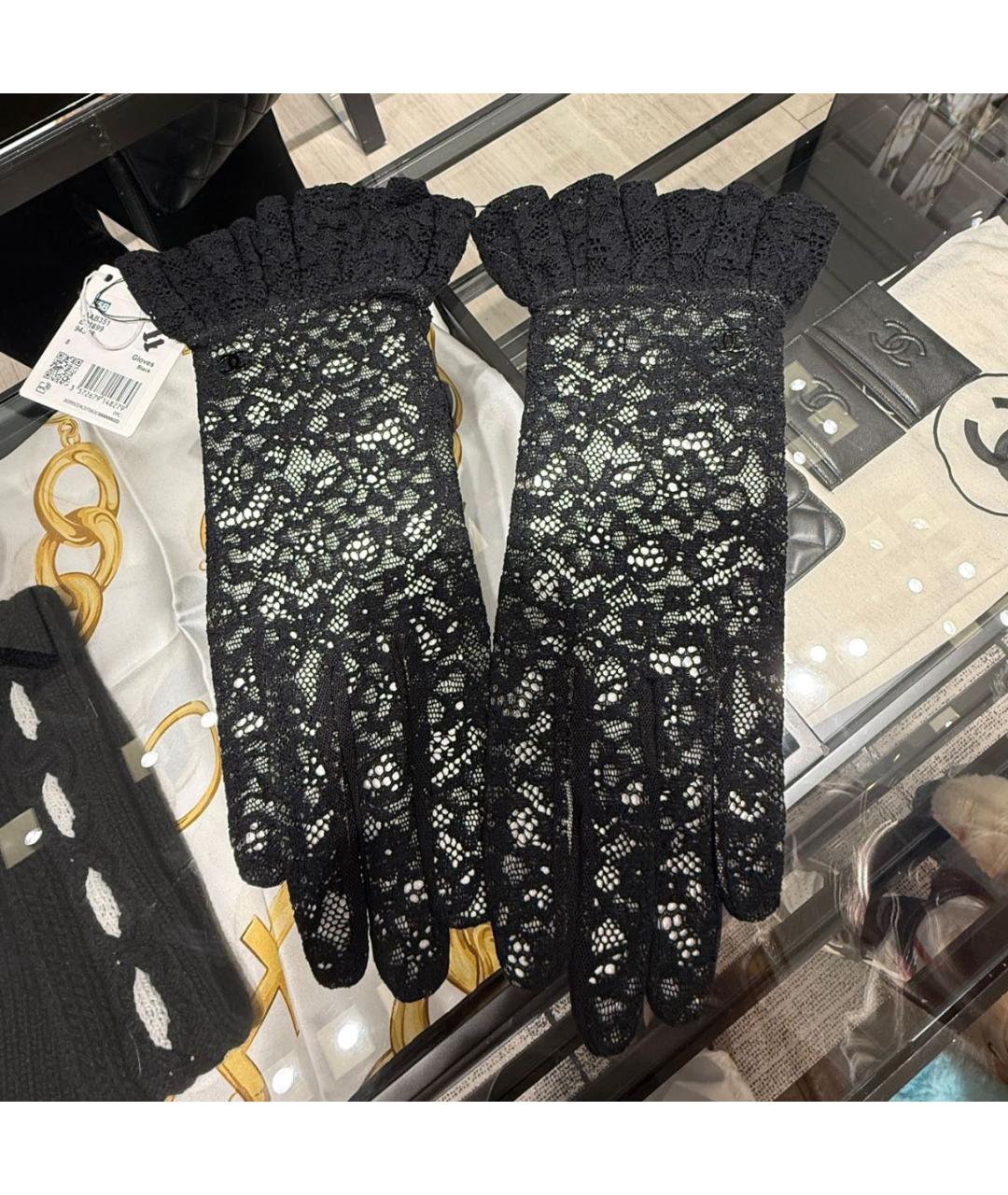 CHANEL Черные перчатки, фото 6