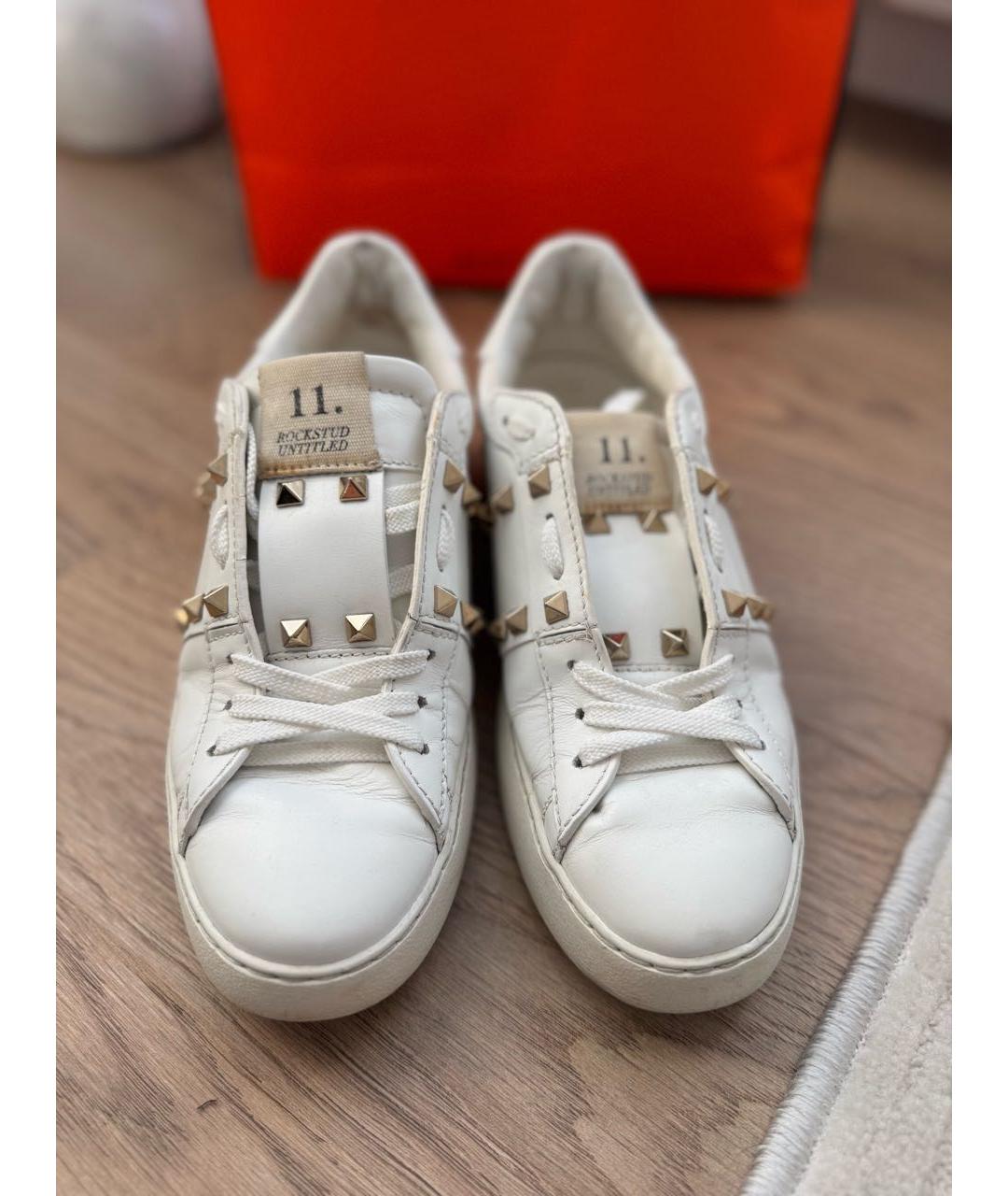 VALENTINO Белые кожаные кеды, фото 2