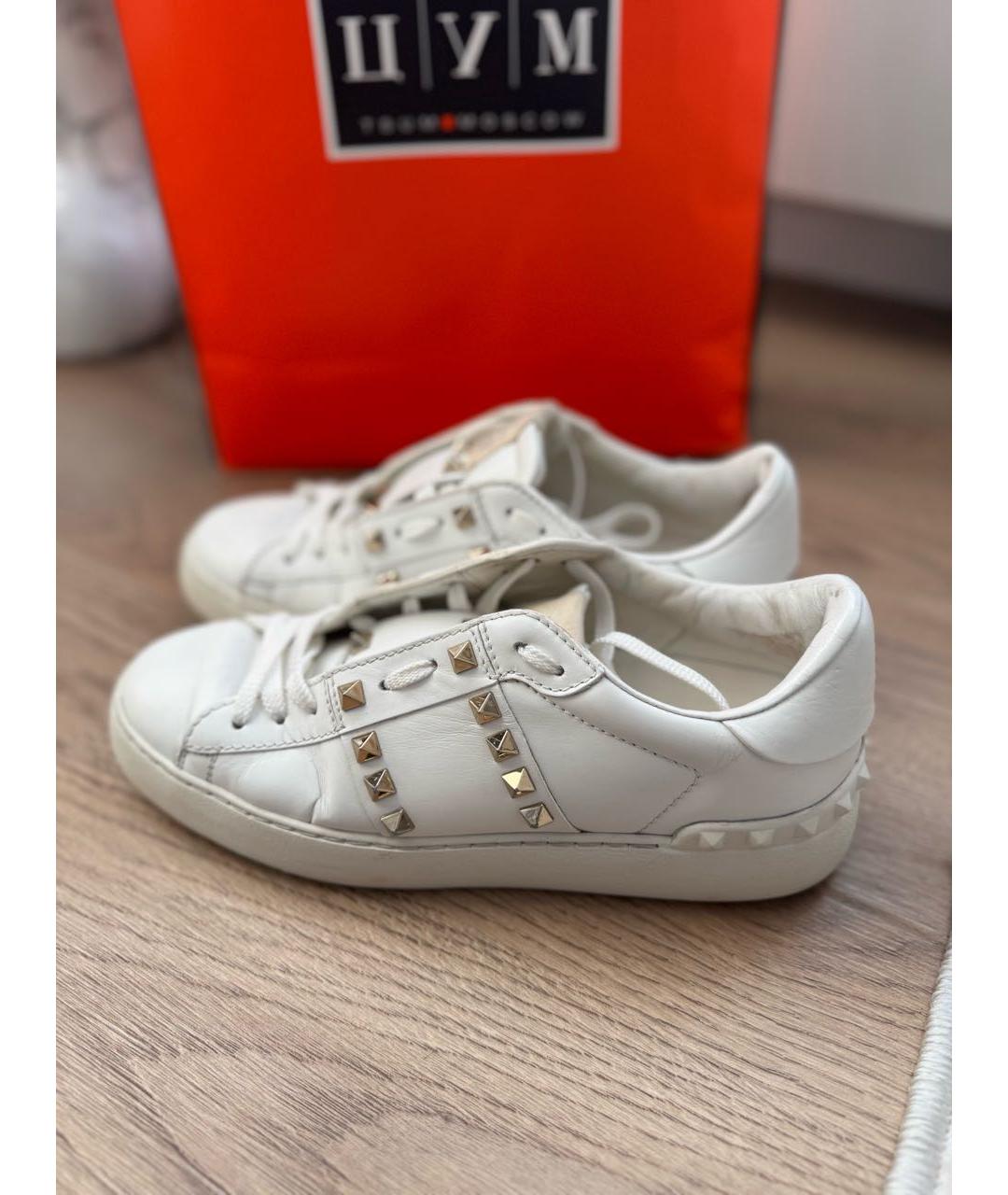 VALENTINO Белые кожаные кеды, фото 3