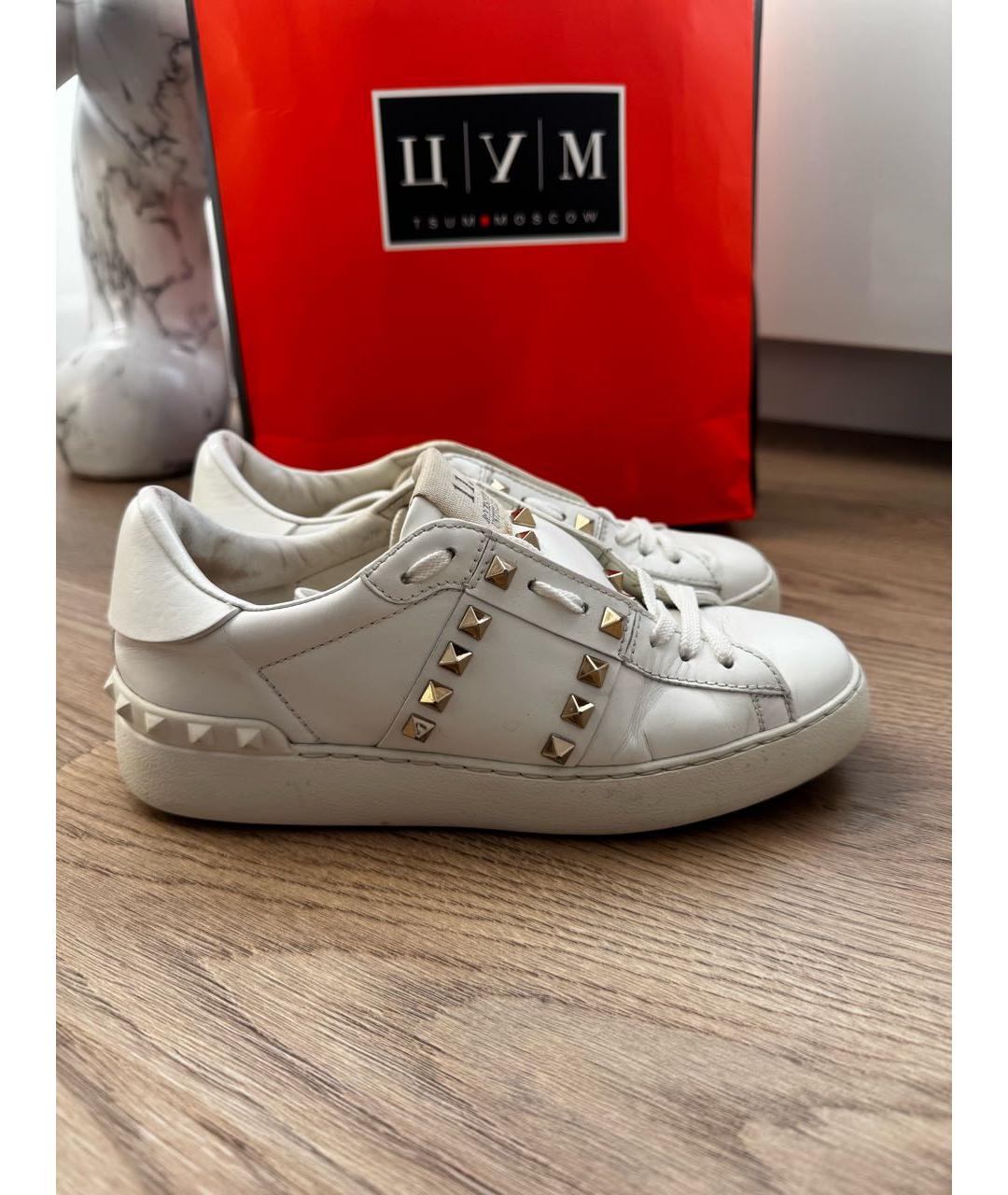 VALENTINO Белые кожаные кеды, фото 5