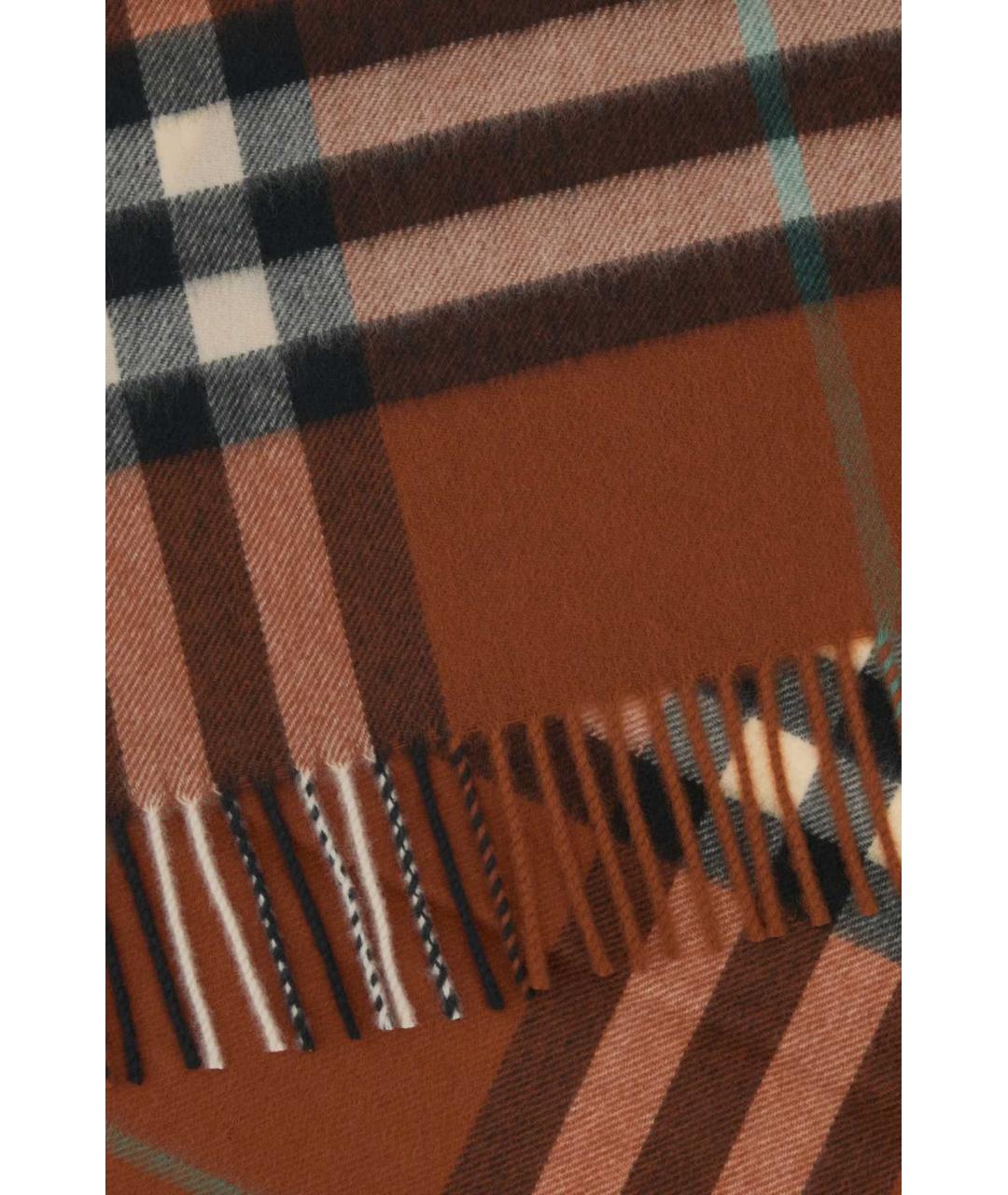BURBERRY Коричневый кашемировый шарф, фото 1