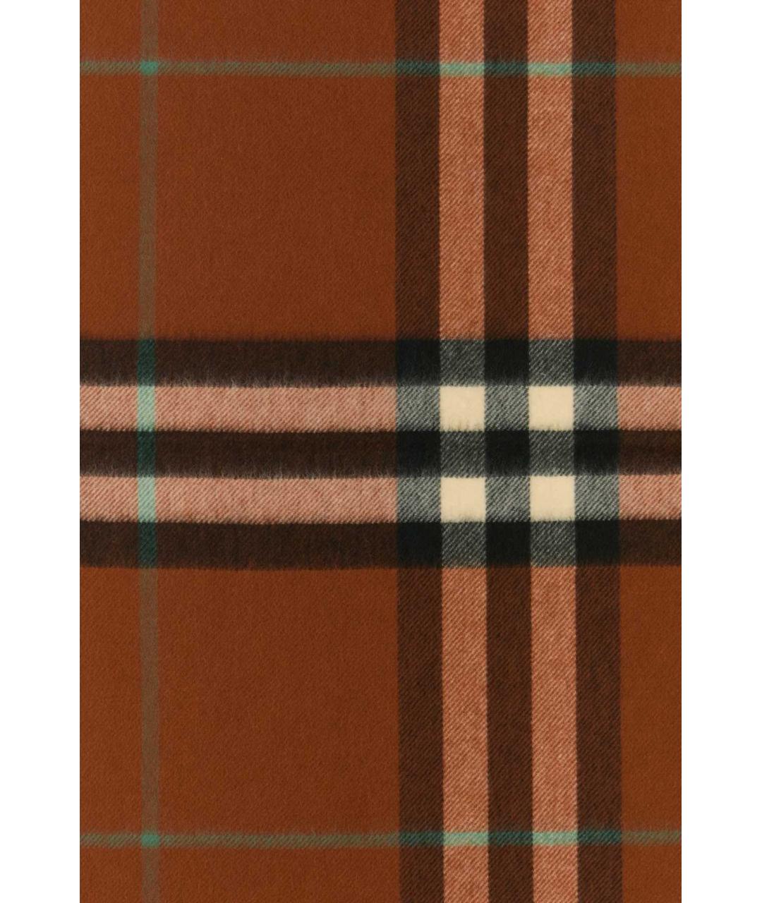 BURBERRY Коричневый кашемировый шарф, фото 2