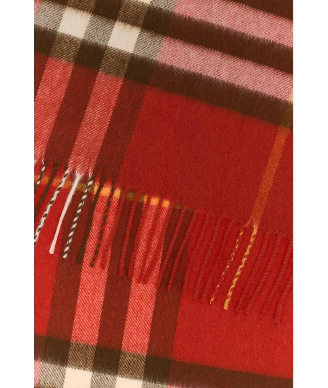BURBERRY Красный кашемировый шарф, фото 2