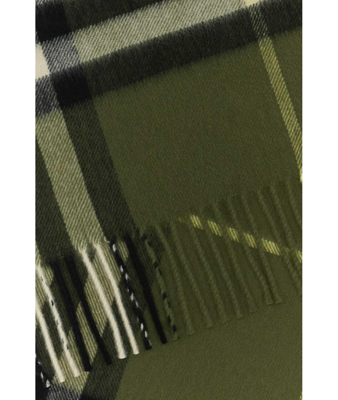 BURBERRY Зеленый кашемировый шарф, фото 2