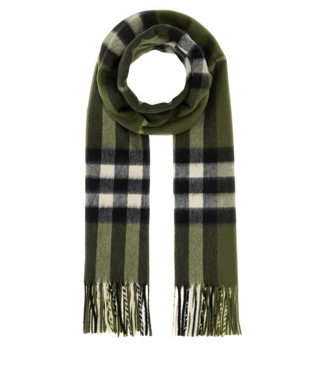 BURBERRY Зеленый кашемировый шарф, фото 1