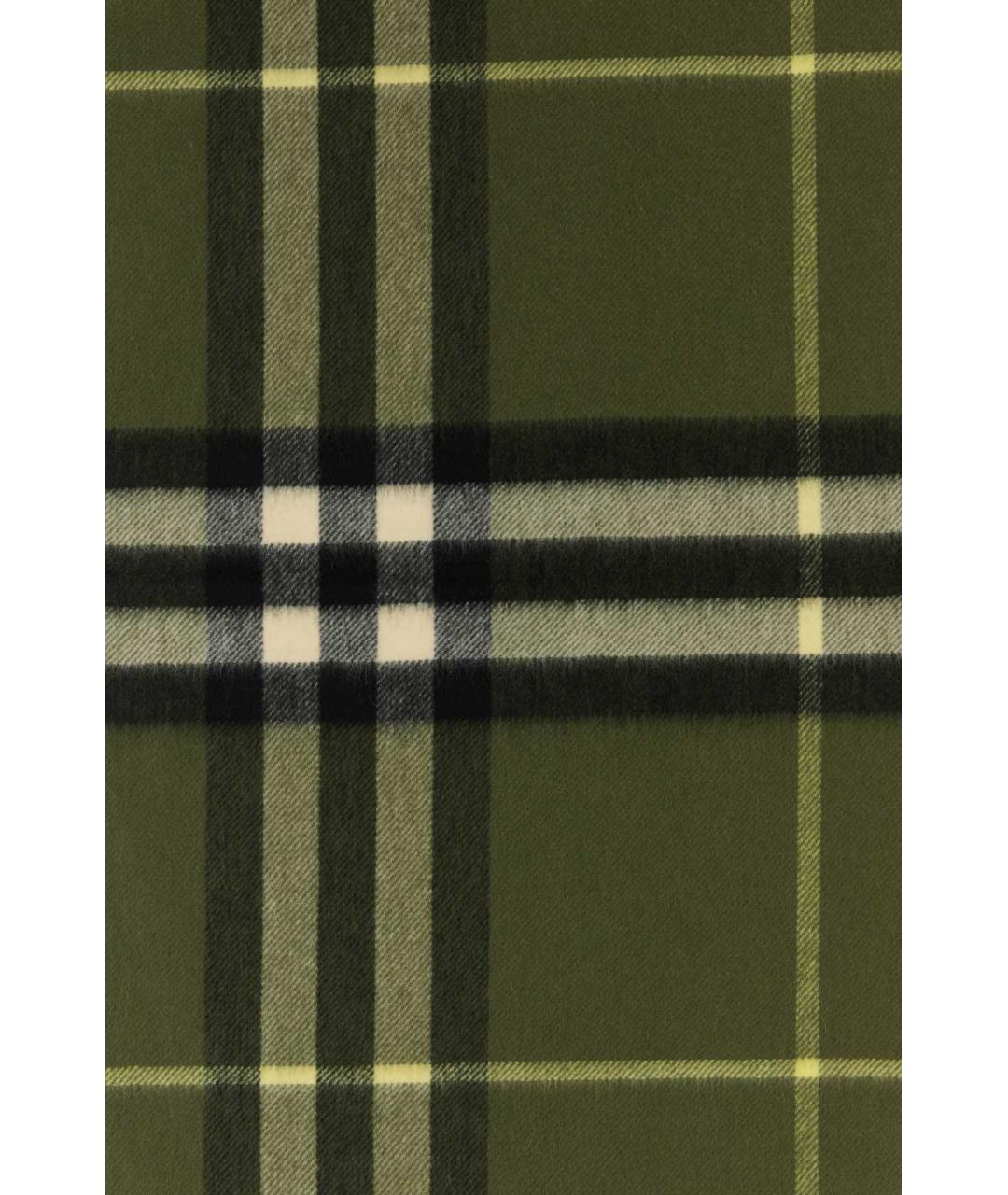 BURBERRY Зеленый кашемировый шарф, фото 3
