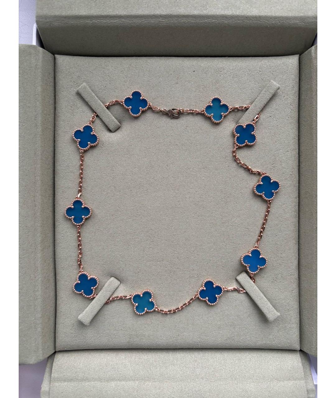 VAN CLEEF & ARPELS Синее колье из желтого золота, фото 3